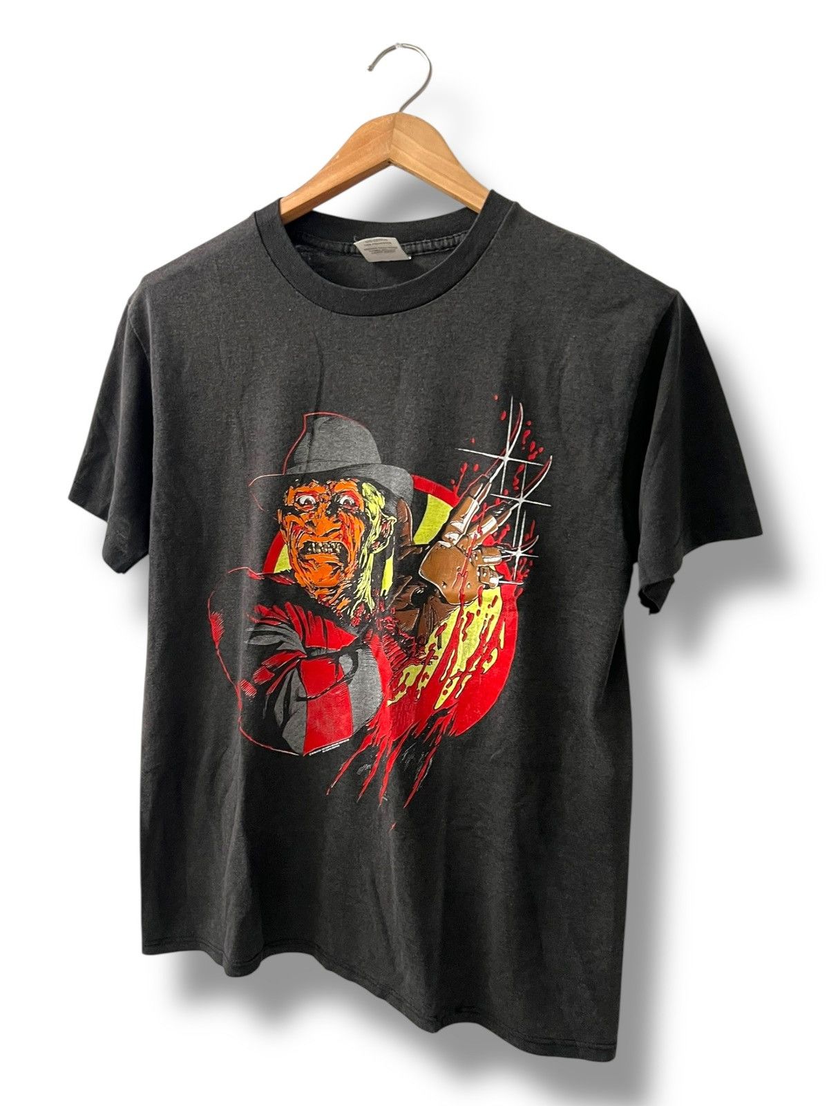 Star Of Hollywood VINTAGE 80s FREDDY KRUEGER A NIGHTMARE 4 HORROR MOVIE SHIRT Size US L / EU 52-54 / 3 - 8 Thumbnail