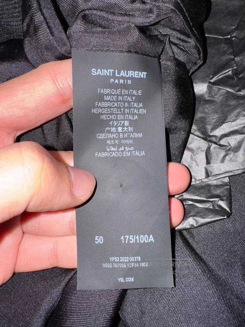 Saint Laurent Paris Saint Laurent Paris Black and Gold Cashmere Wool Blend Ove Size US M / EU 48-50 / 2 - 8 Thumbnail