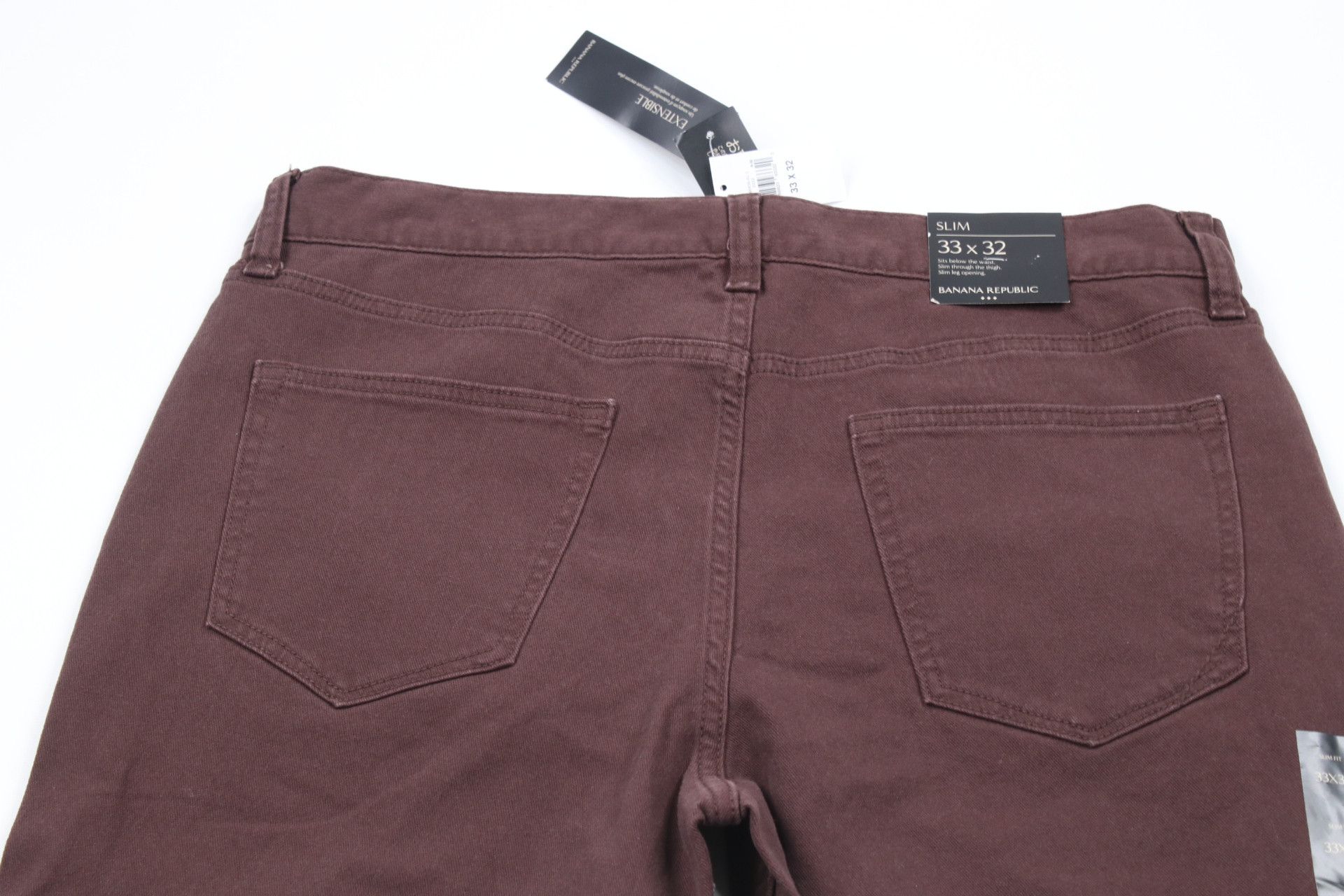 New Banana Republic Straight Leg Stretch Denim Jeans Maroon
