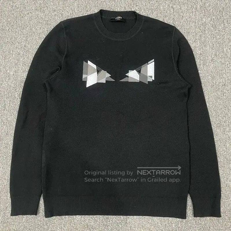 Fendi Fendi Men's Black Cotton Oversized Sweatshirt . Size US XL / EU 56 / 4 - 1 Thumbnail