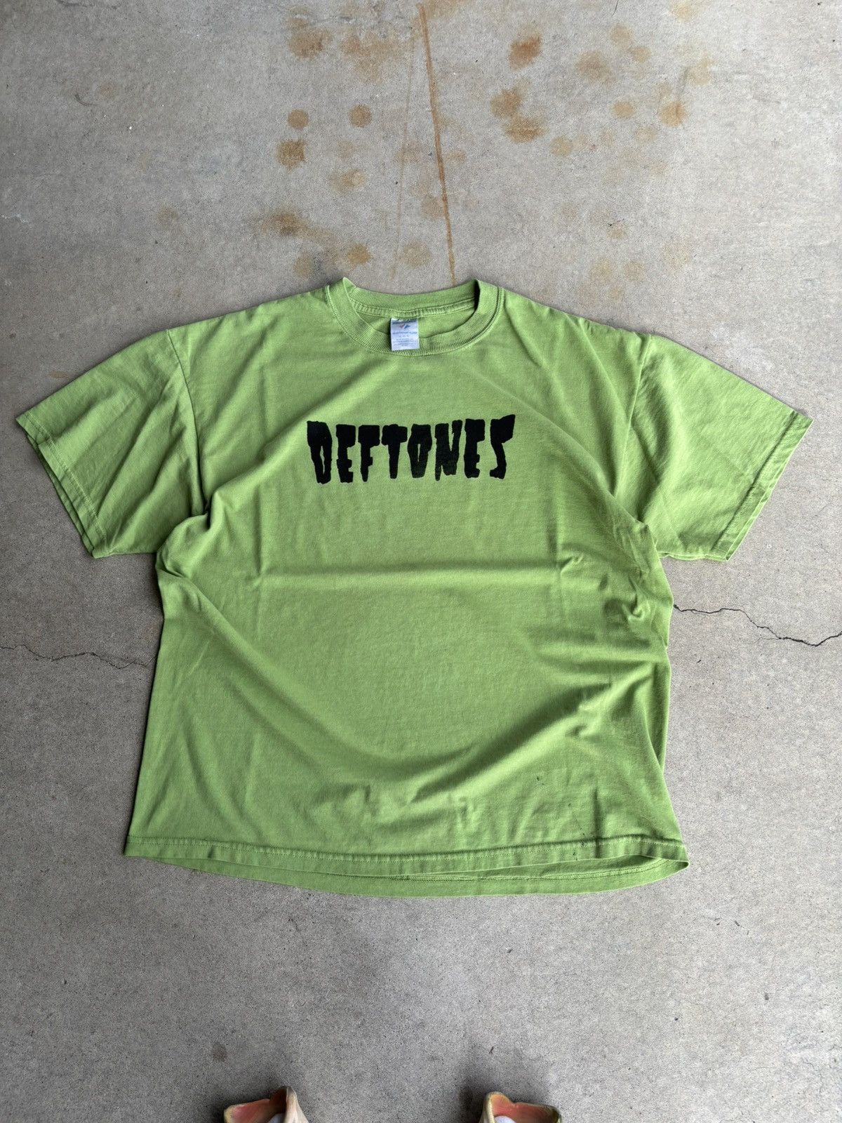 Band Tees × Vintage Crazy Deftones X Creature Skateboards Boxy Lime Green Tee Size US XL / EU 56 / 4 - 1 Thumbnail