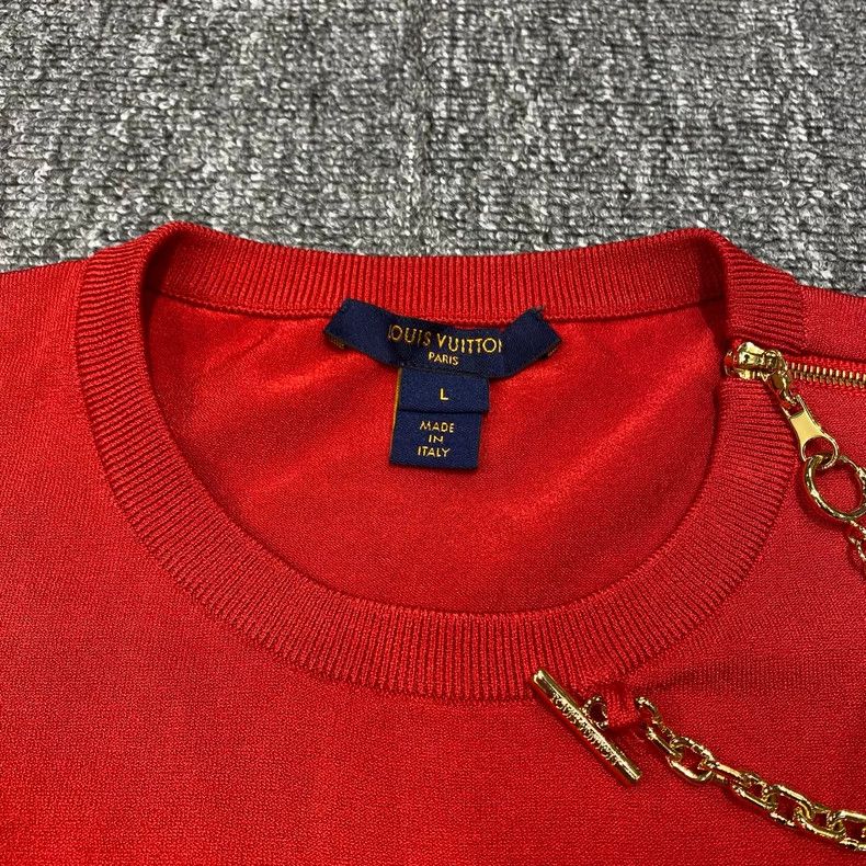 Louis Vuitton Louis Vuitton Limited Red Lipstick Love Knitted Short Slee Size US L / EU 52-54 / 3 - 8 Thumbnail