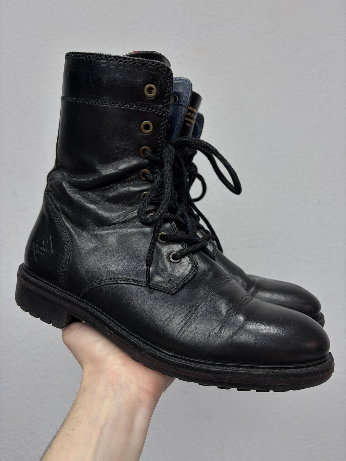If Six Was Nine Artisan Black Harness High Guidi Vibe Leather Biker Boots Size US 9 / EU 42 - 1 Thumbnail