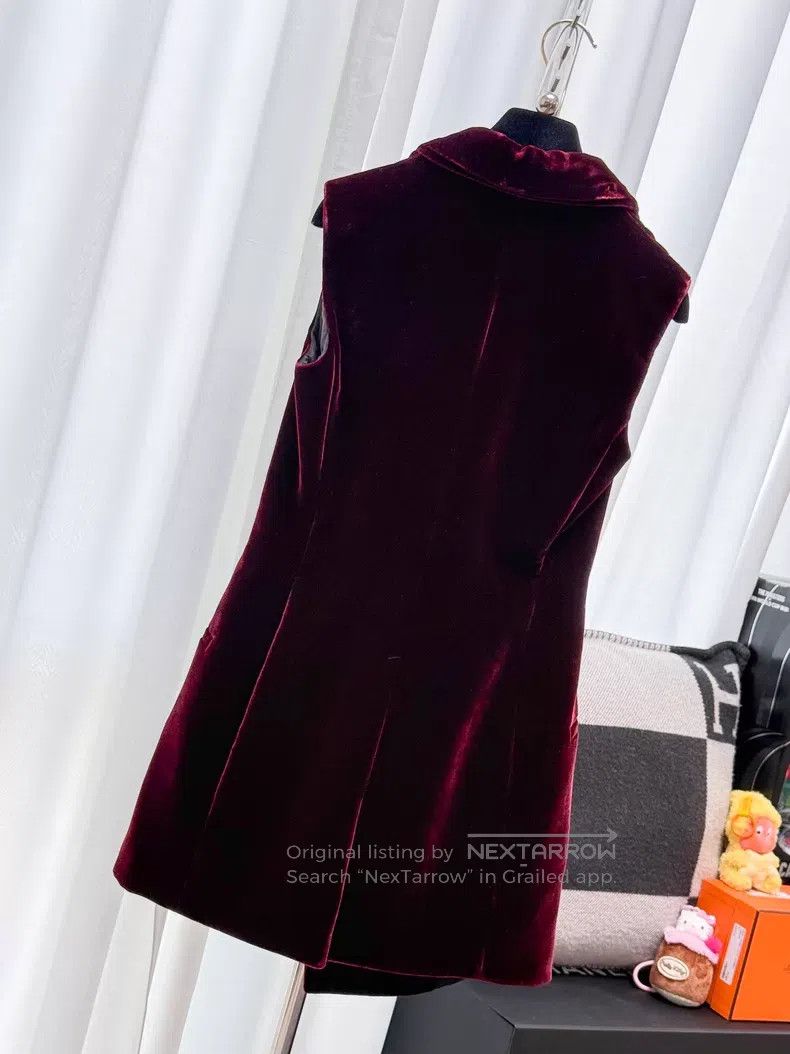 Dior Dior Velvet lapel sleeveless long vest Size XXS / US 00 / IT 34 - 3 Thumbnail