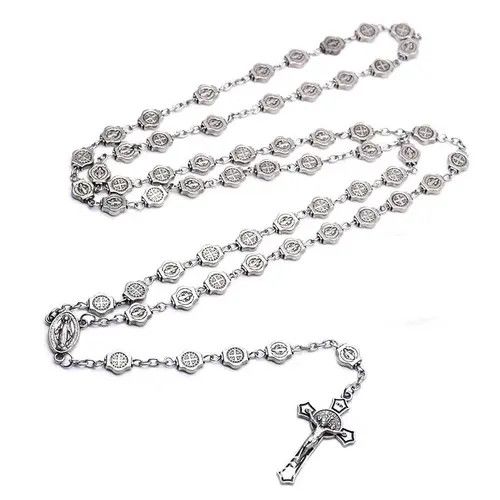 Jewelry Saint Benedict Rosary Necklace Chain Catholic Church Jesus Size ONE SIZE - 2 Thumbnail