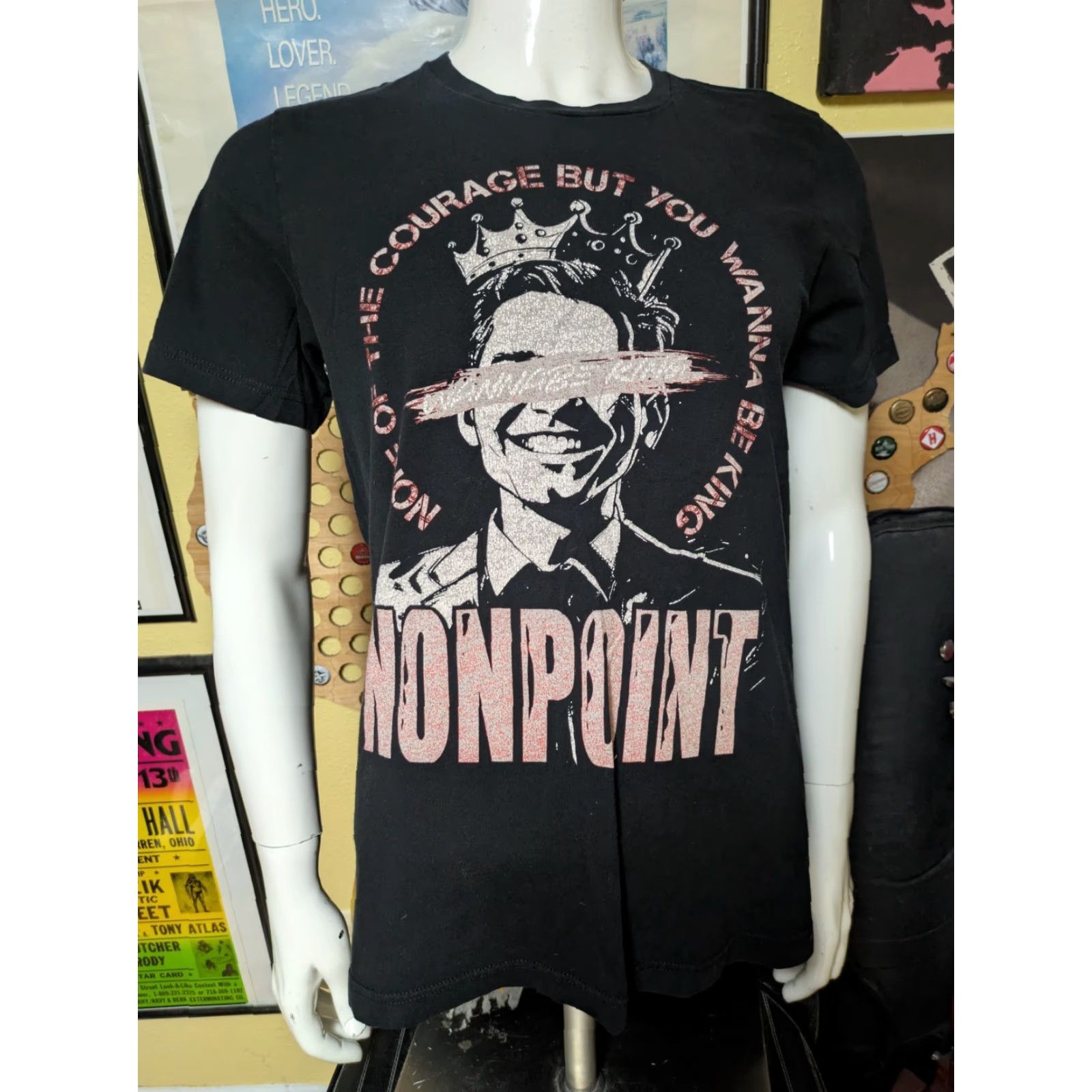 Vintage VTG NONPOINT Band T-Shirt Large Men Black 100% Cotton Crew Neck Short Sleeve Band Shirt Size US L / EU 52-54 / 3 - 2 Thumbnail