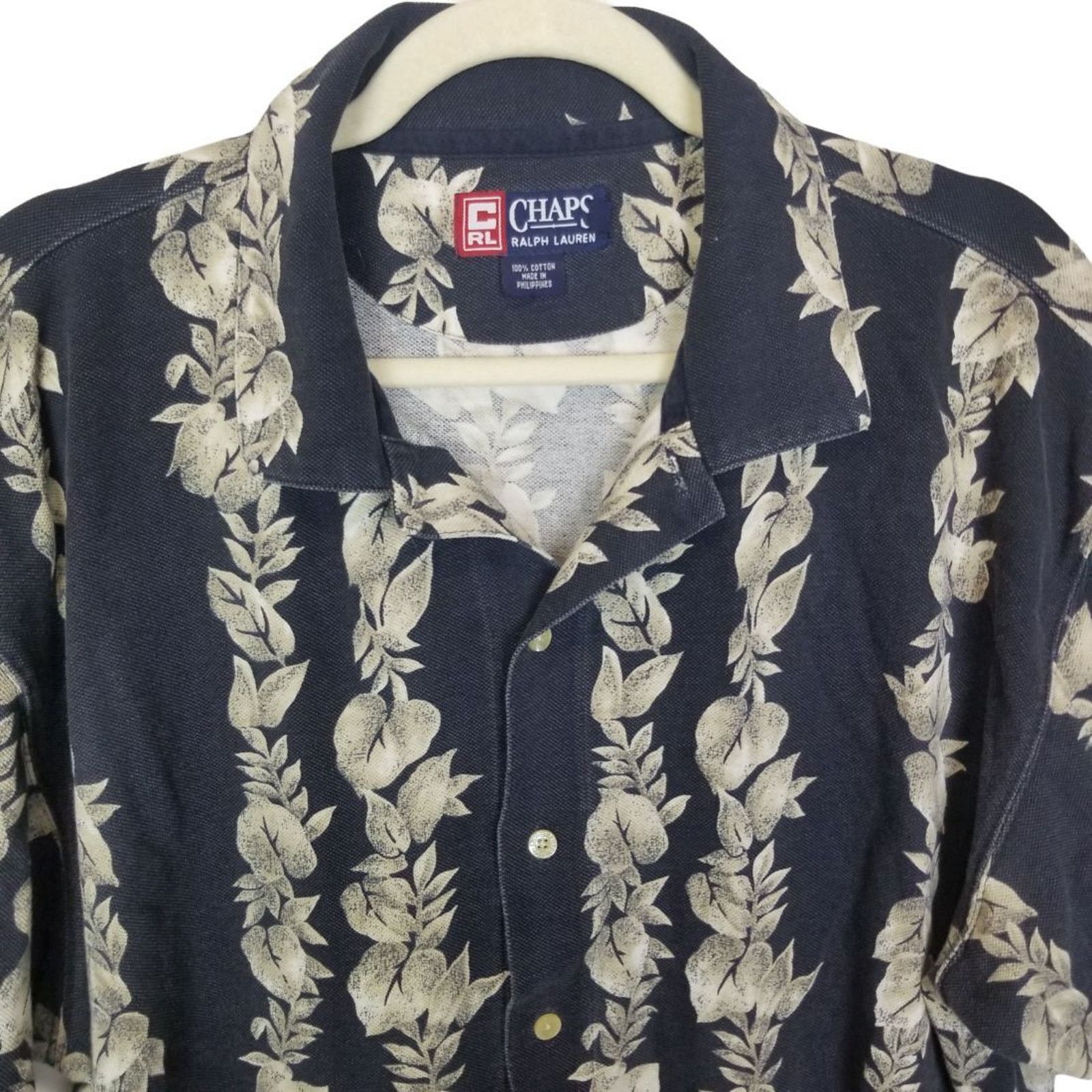 Chaps Ralph Lauren Vintage Ralph Lauren Chaps Floral Striped Hawaiian Shirt XL Size US XL / EU 56 / 4 - 2 Thumbnail