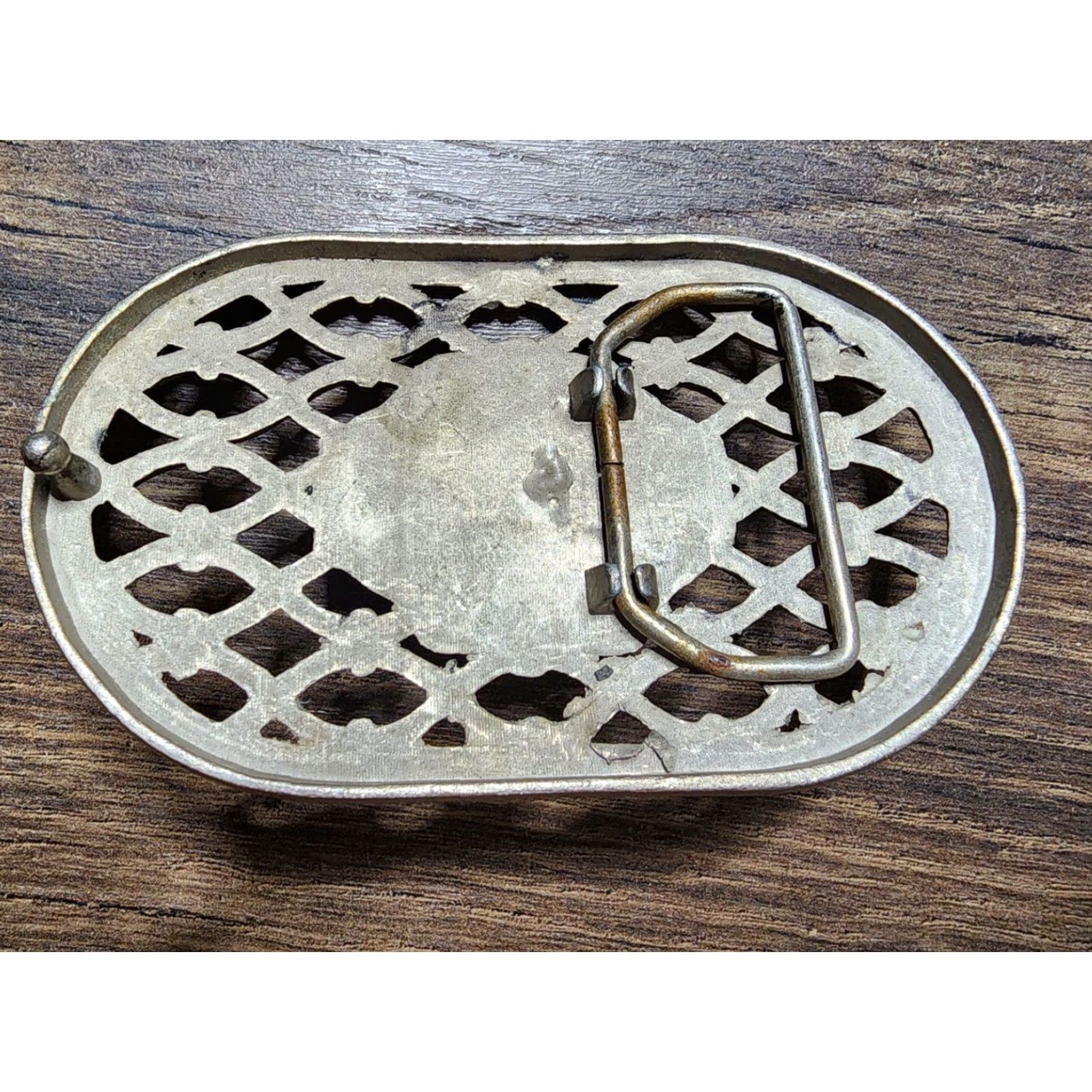 Vintage VINTAGE 1980s Western Faux Turquoise Rhinestone Belt Buckle Silver Rockabilly Womens Size ONE SIZE - 2 Thumbnail