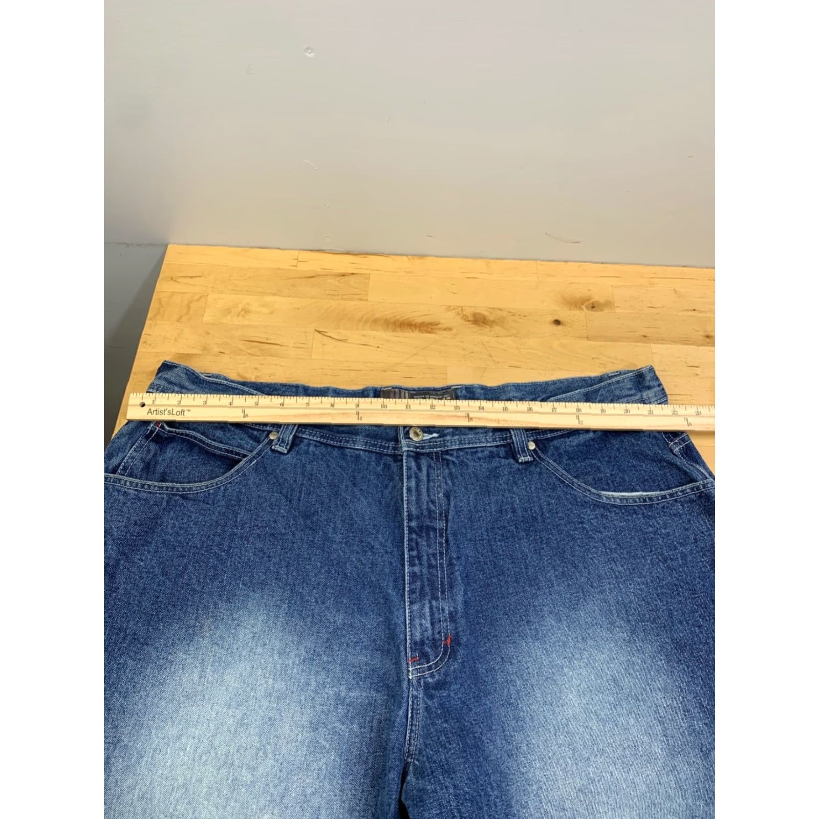 Denime VINTAGE Delf Denim Jeans Mens 44x34 Blue Baggy Skater Goth Y2K 11396 Size US 44 / EU 60 - 5 Thumbnail