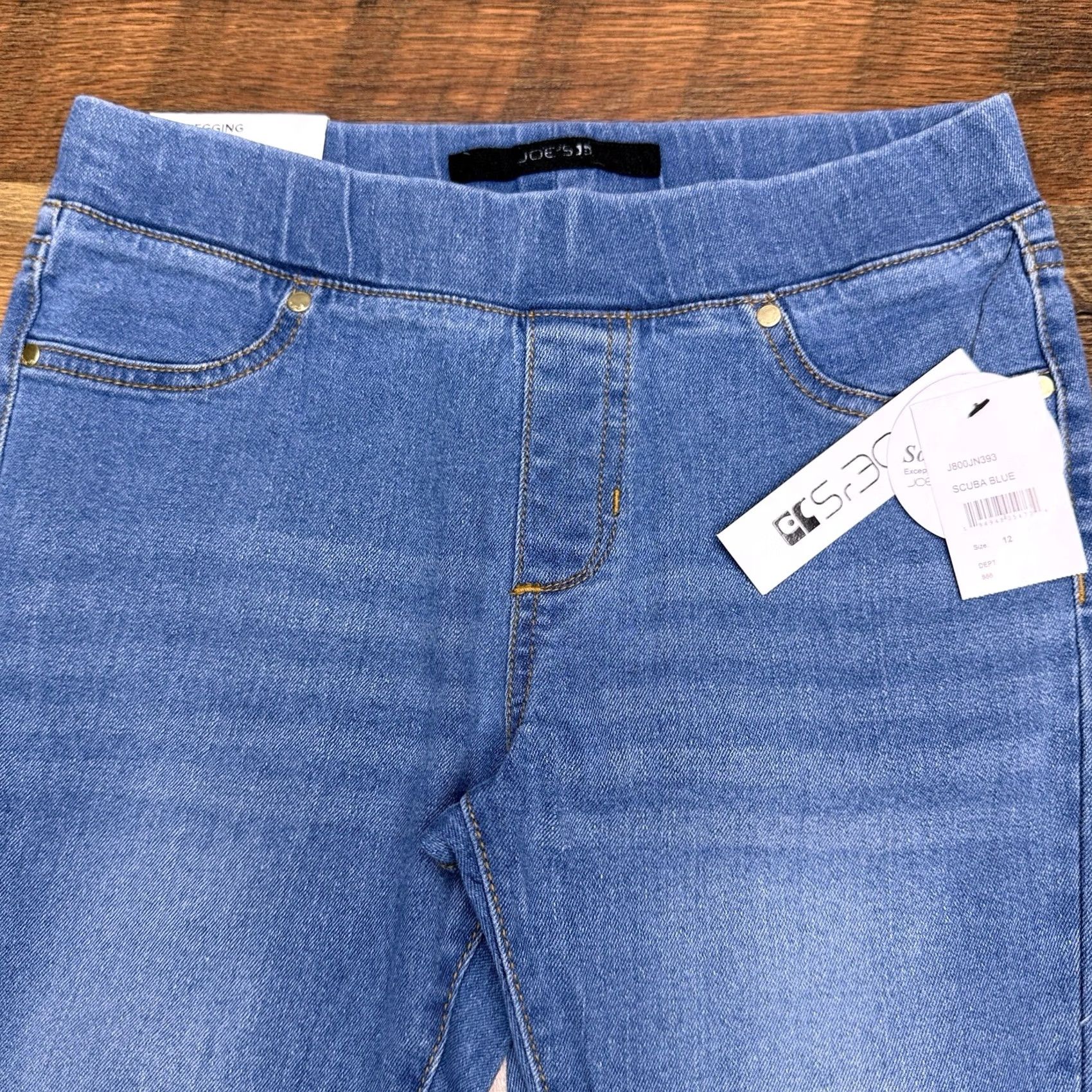 Vintage Joe's Jeans Jegging Womens 12 Low Rise Stretch Slim Jeans Blue 25 In Inseam Logo Size 34" / US 12 / IT 48 - 3 Thumbnail