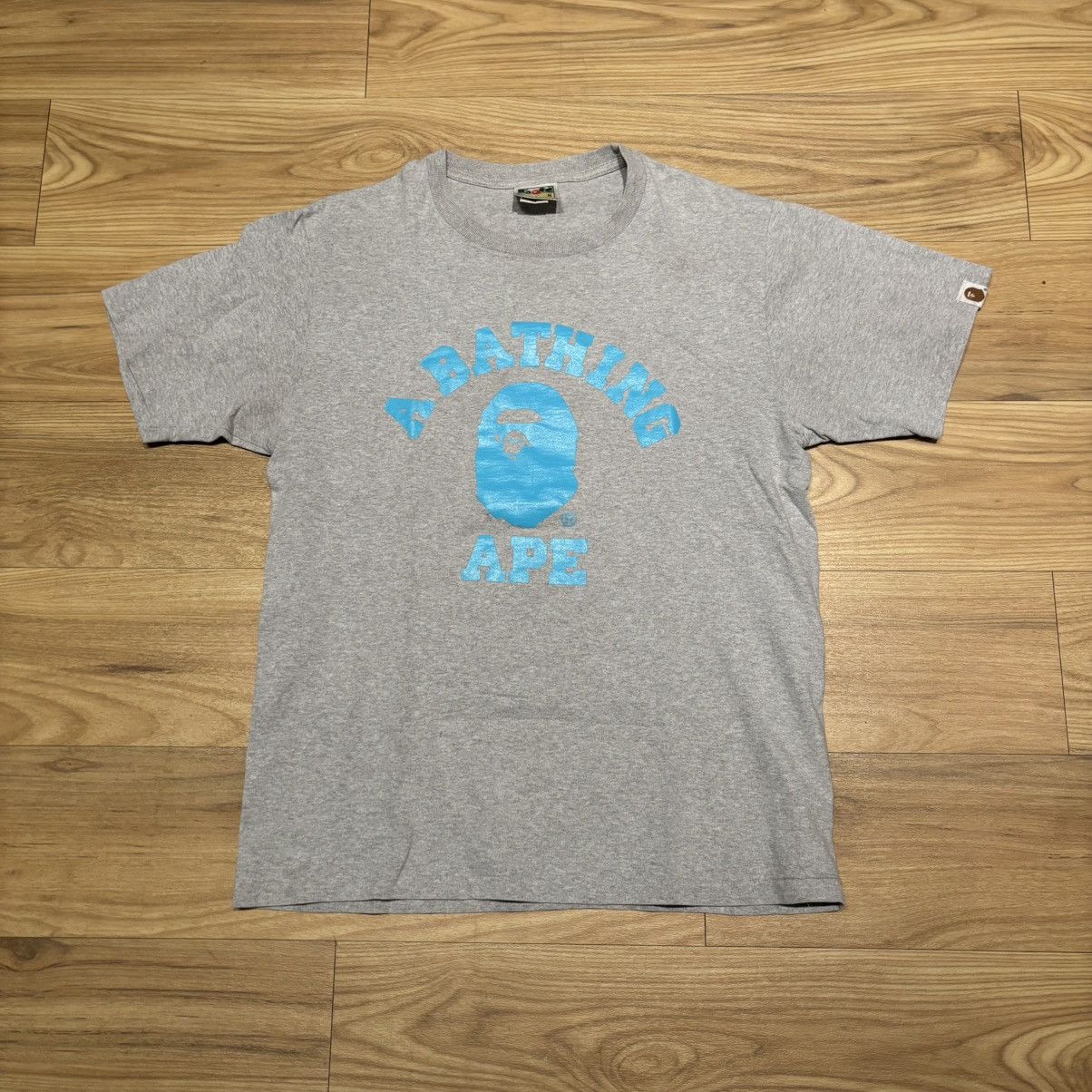Bape Bape Baby Blue College Logo Tee Size US M / EU 48-50 / 2 - 1 Thumbnail