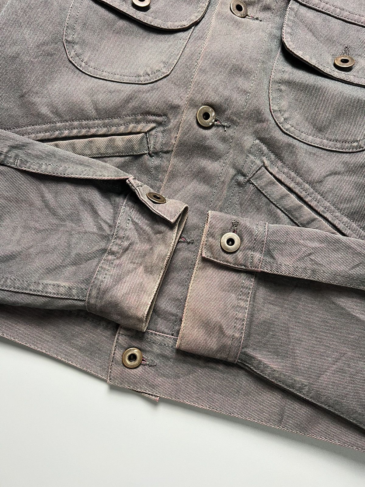 Miu Miu 2020's MiuMiu Iresdescent Burgundy Trucker Jackets Size S / US 4 / IT 40 - 4 Thumbnail
