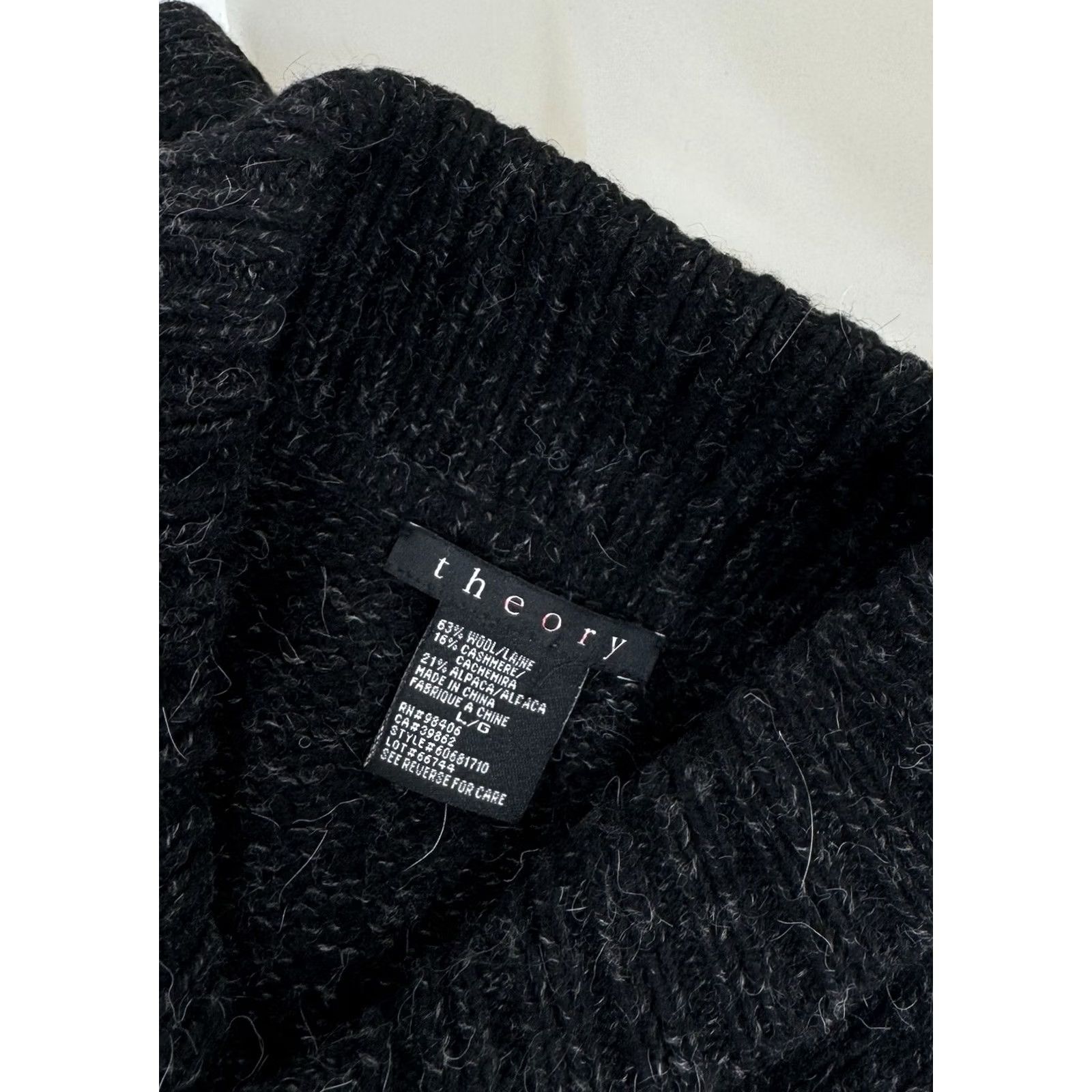 Theory THEORY - ALPACA / CASHMERE / WOOL Shawl Cardigan M / L Sweater EXCELLENT Shirt Mens L Black & Gray 90s JK Size US L / EU 52-54 / 3 - 5 Thumbnail