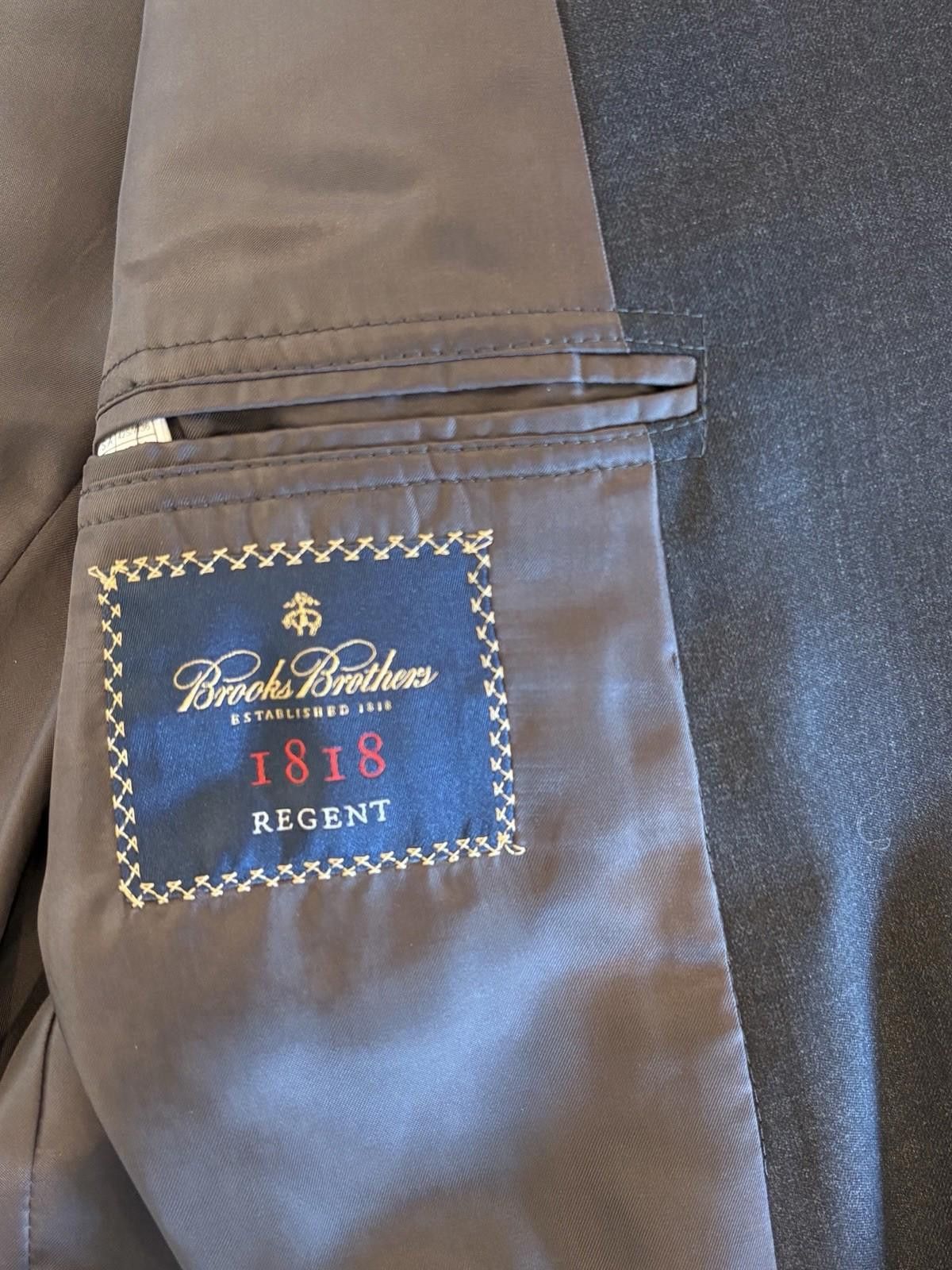 Brooks Brothers Brooks Brothers 1818 Blazer Jacket 42S Regent Charcoal Togna Size 42S - 9 Thumbnail