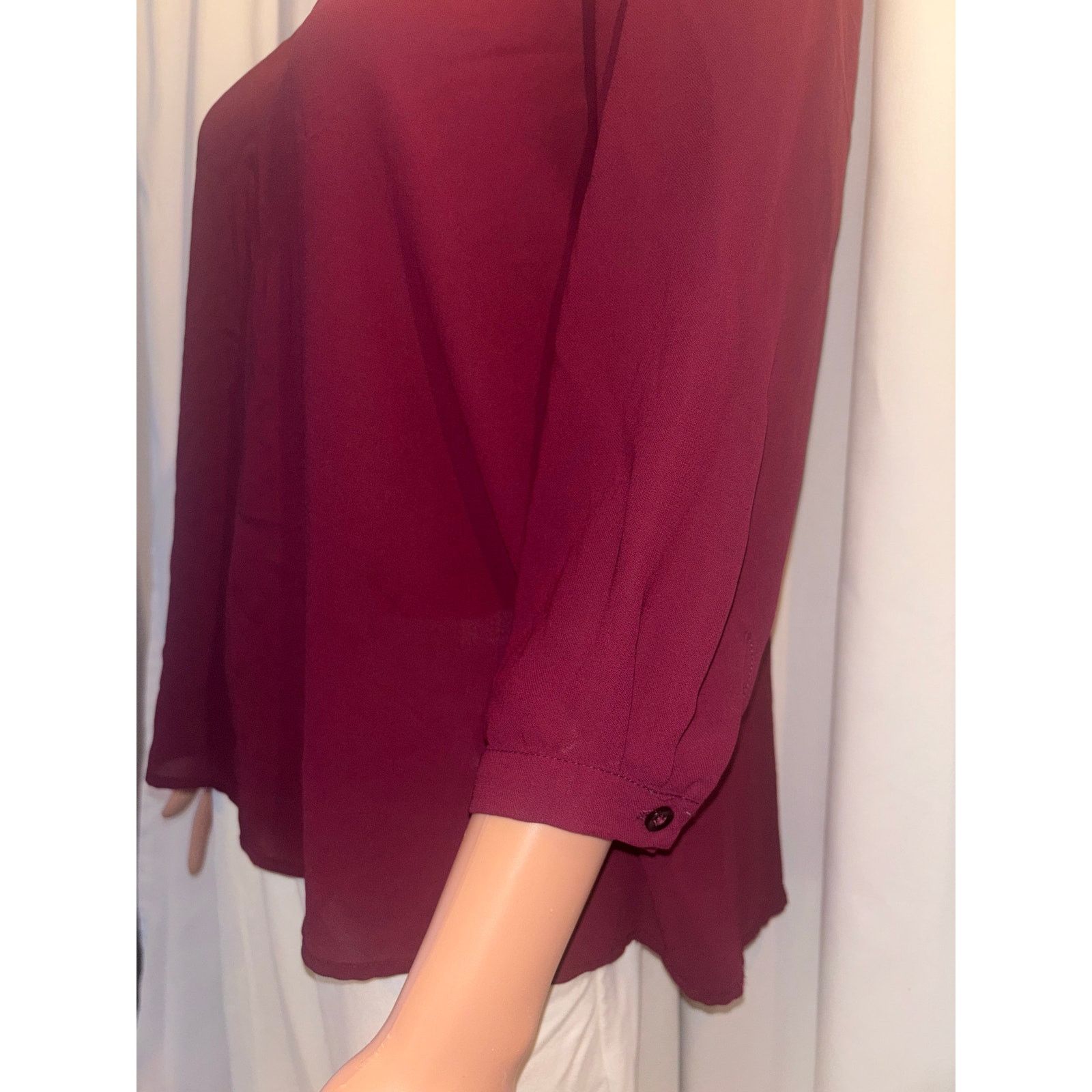 The Unbranded Brand Forever 21 Size M - Burgundy Blouse Size M / US 6-8 / IT 42-44 - 4 Thumbnail