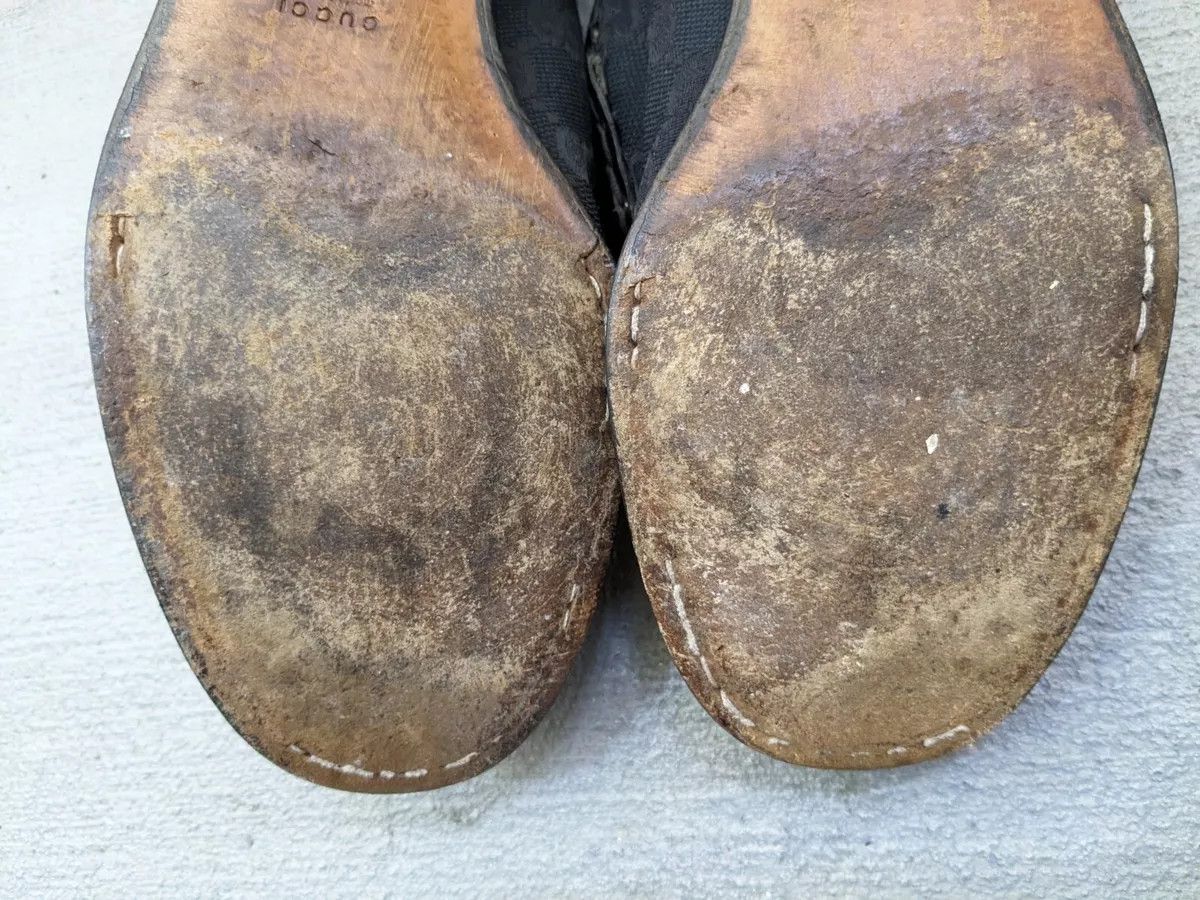 Gucci Gucci Horsebit Loafers Black 8.5 Canvas Monogram Leather Fur Size US 8.5 / IT 38.5 - 16 Thumbnail