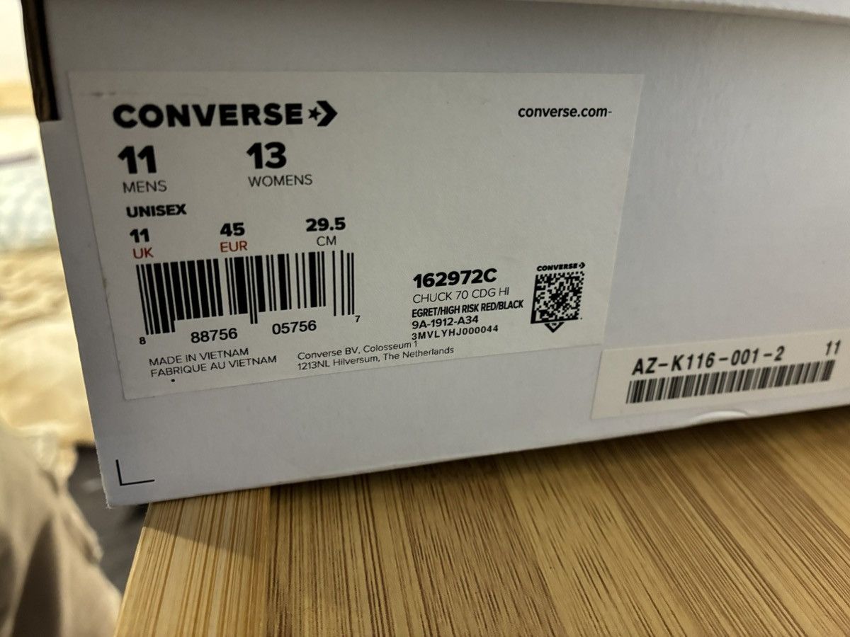 Comme des Garcons PLAY × Converse Comme des GARCONS X Converse White Size US 11 / EU 44 - 4 Thumbnail