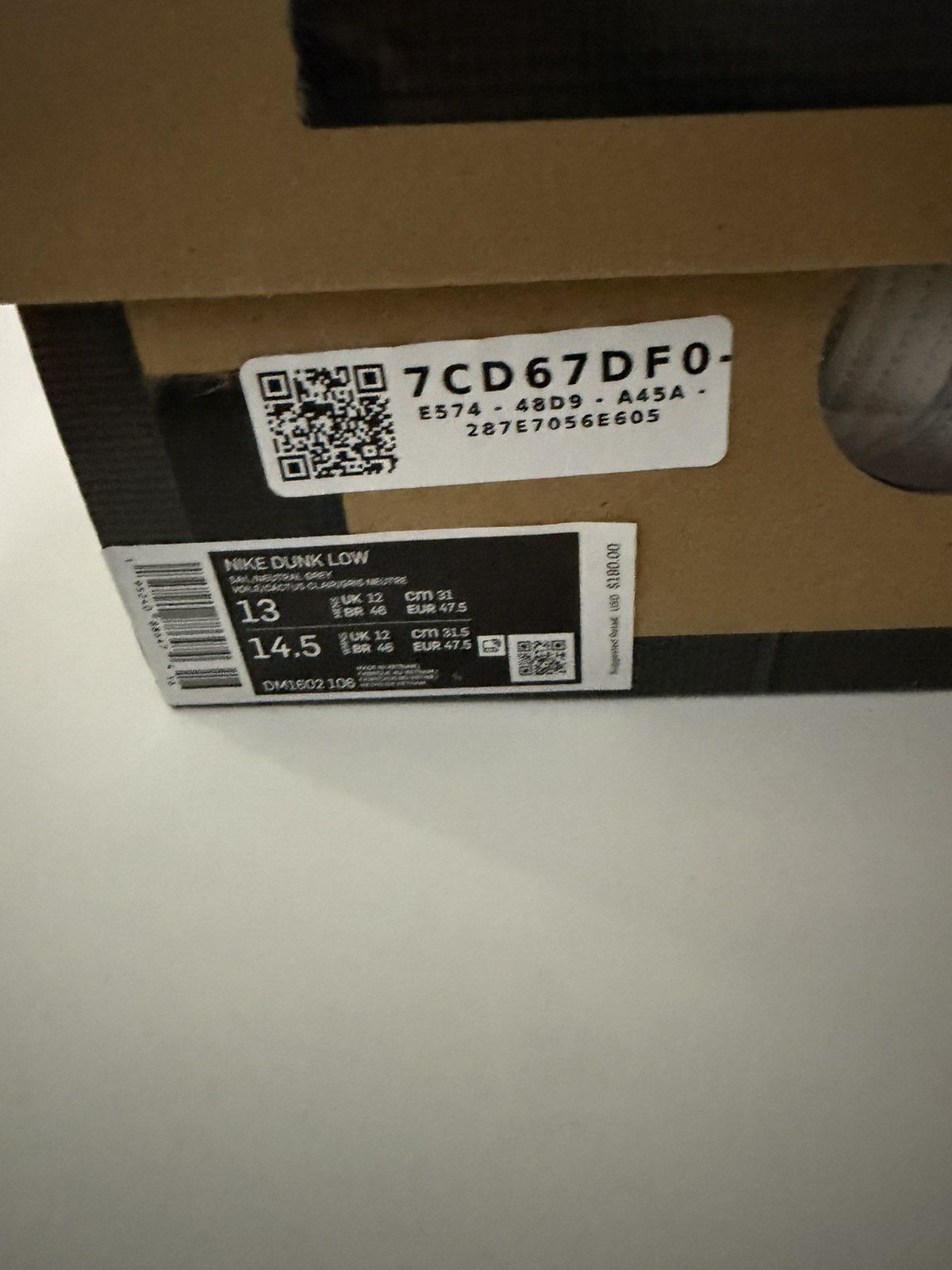 Nike × Off-White Nike Dunk Low Off-White Lot 8 Size US 13 / EU 46 - 10 Thumbnail