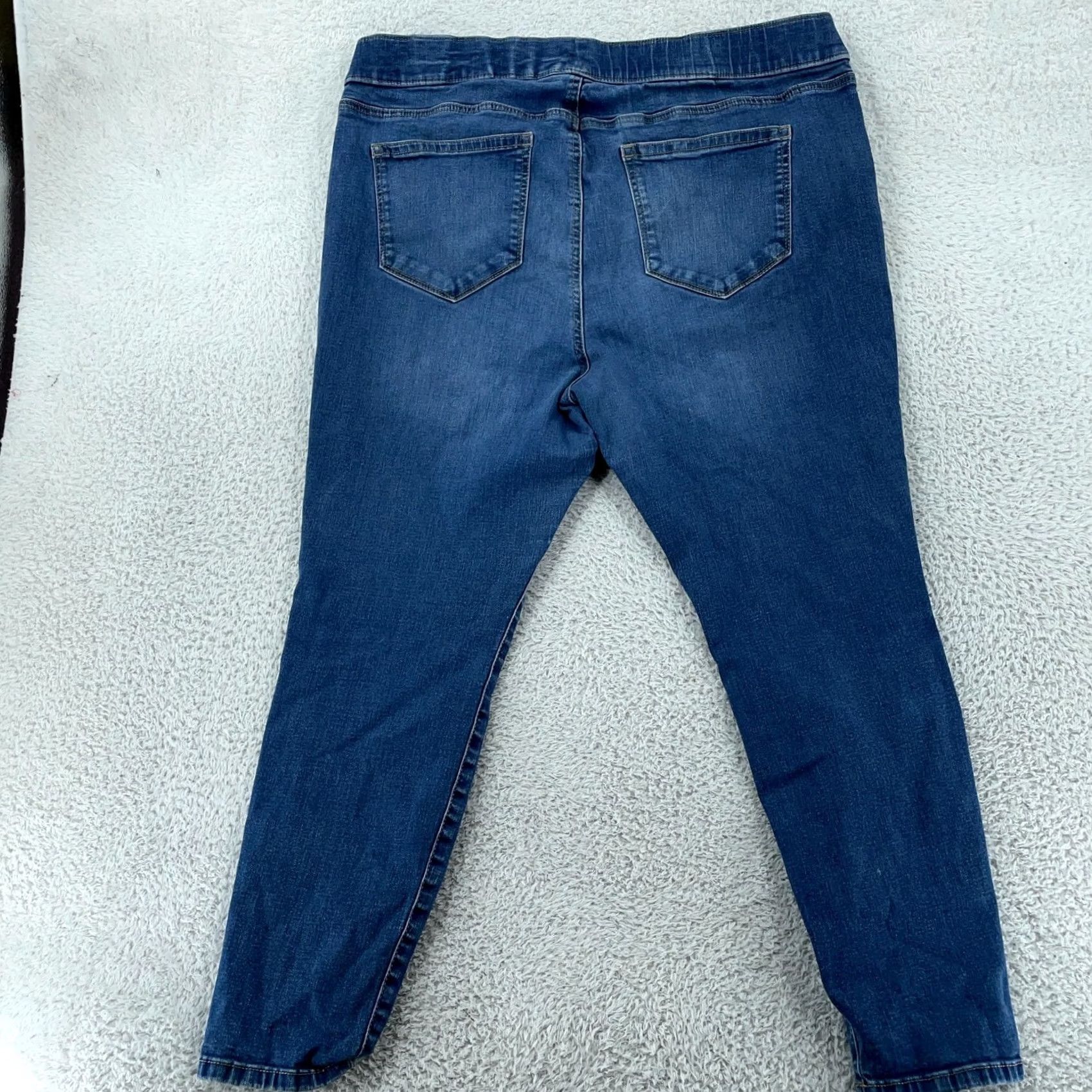 Denime EVRI Stretch Denim Jeggings Womens 18W Fits 40x27 Pull-On Skinny Plus Size Jeans Leggings Black Blue Solid 90s Casual Womens Size 36" / US 14 / IT 50 - 4 Thumbnail
