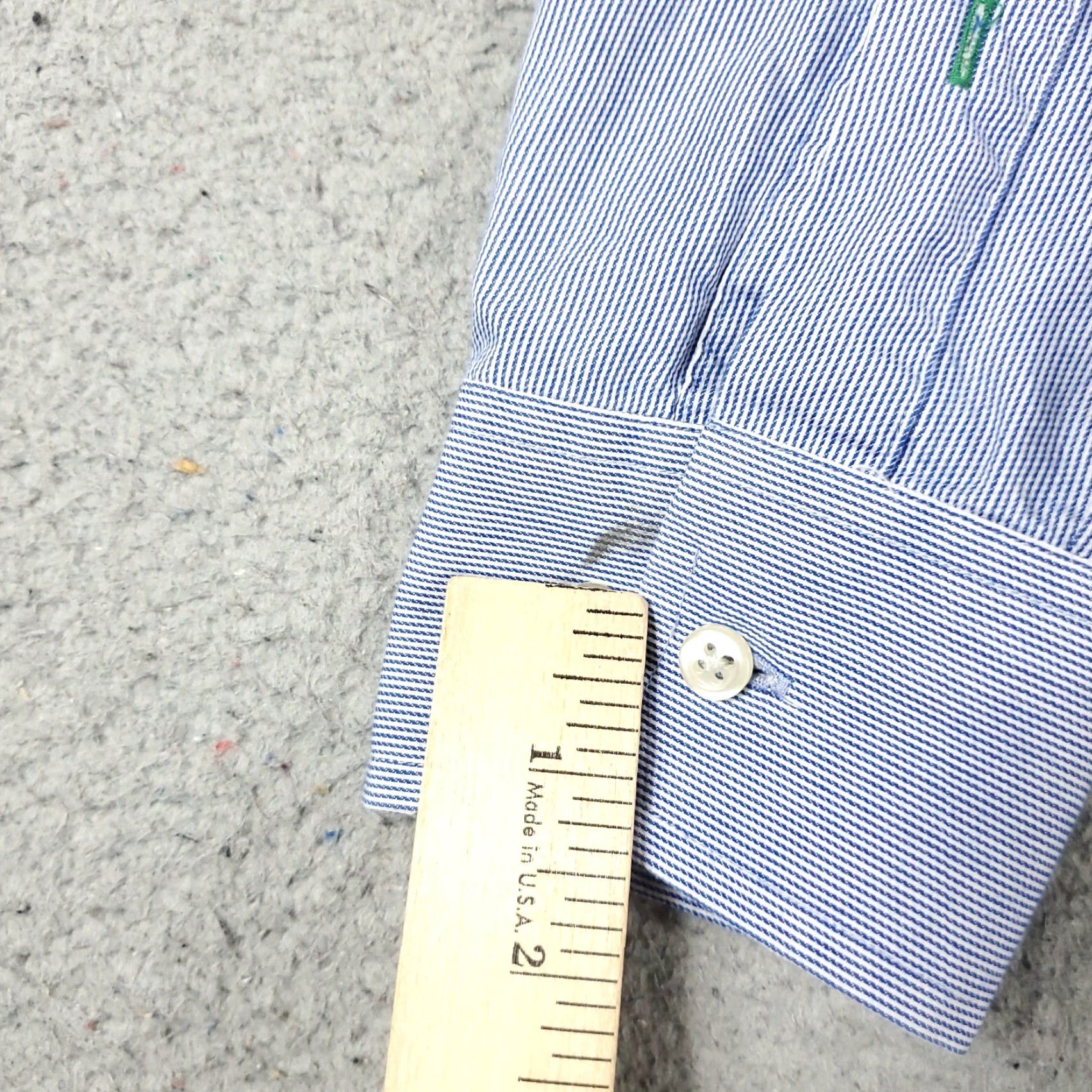 Tommy Hilfiger Tommy Hilfiger Shirt Mens 14.5 Blue Dress Button Up Long Sleeve Regular Cotton Button-Front Collar Shirt 90s Modern Preppy Wedding Workwear Mens Size 36R - 3 Thumbnail