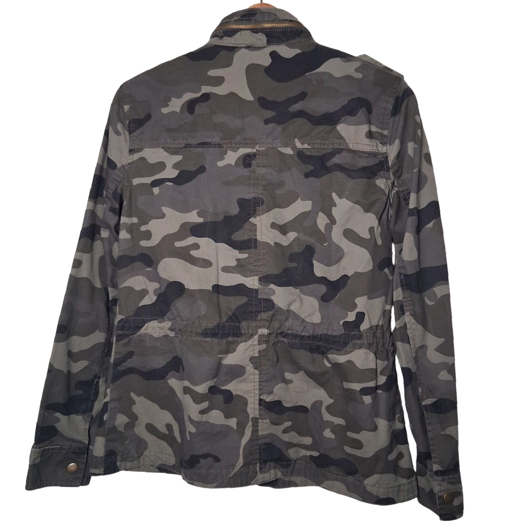 Vintage Endless Love Jacket Camouflage Woodland Military Cotton Twill Zip Pockets Cadet M Women Spring Fall USA Made Army Utility Casual/Regular Fit Size M / US 6-8 / IT 42-44 - 3 Thumbnail