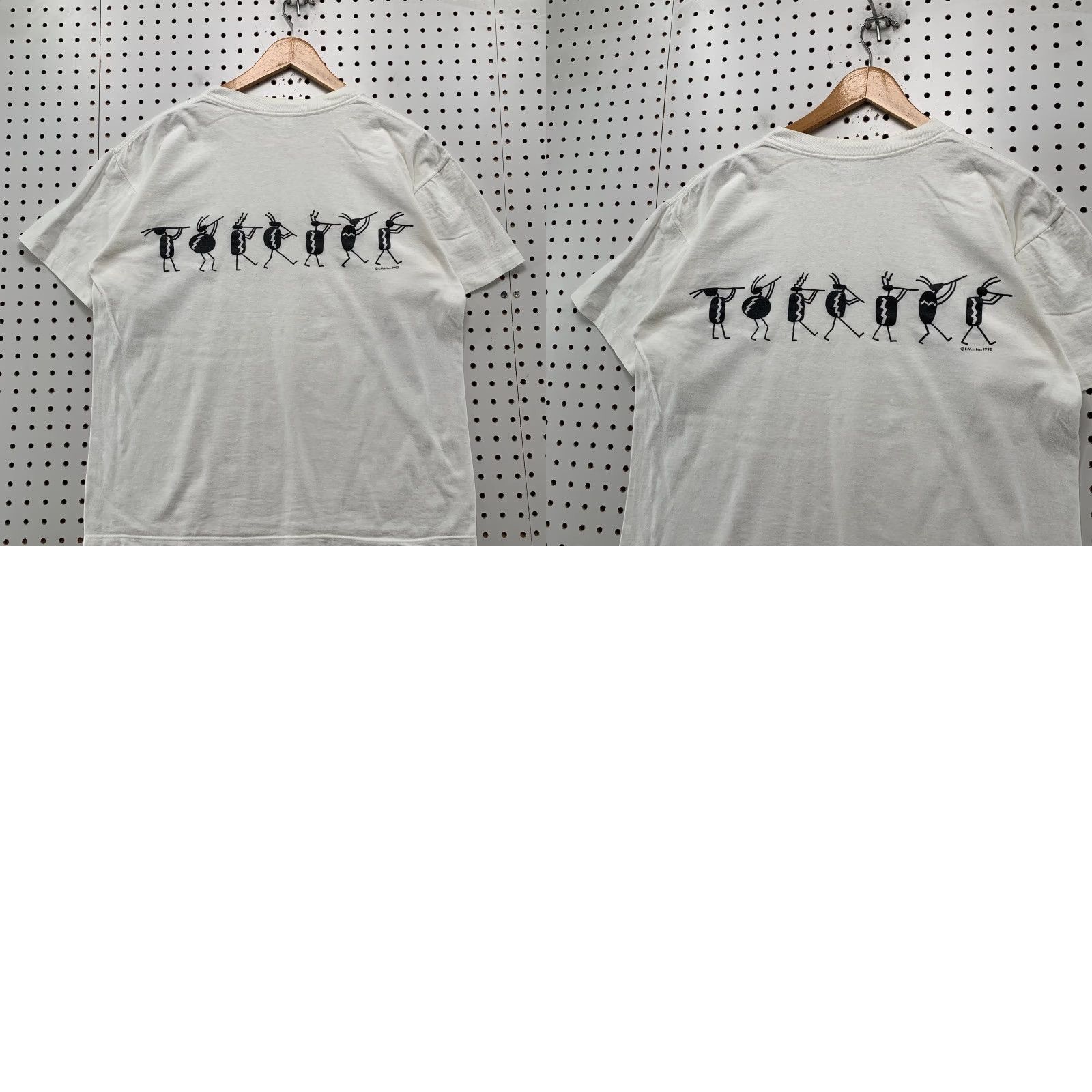 Vintage VINTAGE Kokopelli Parade New Mexico T Shirt Mens Large White Single Stitch 90s Size US L / EU 52-54 / 3 - 9 Thumbnail