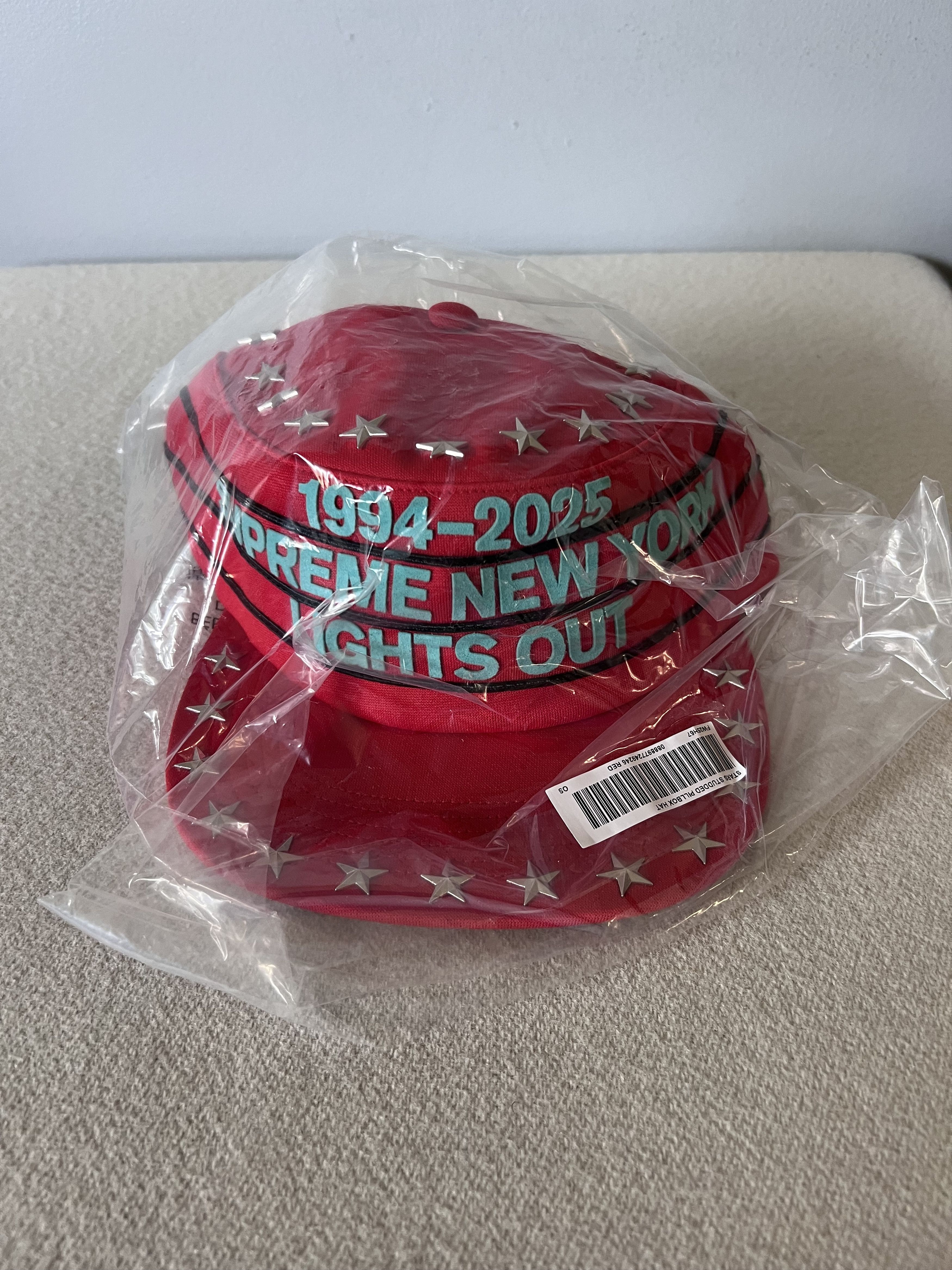 Supreme Supreme Stars Studded Pillbox Hat in Red Size ONE SIZE - 2 Thumbnail