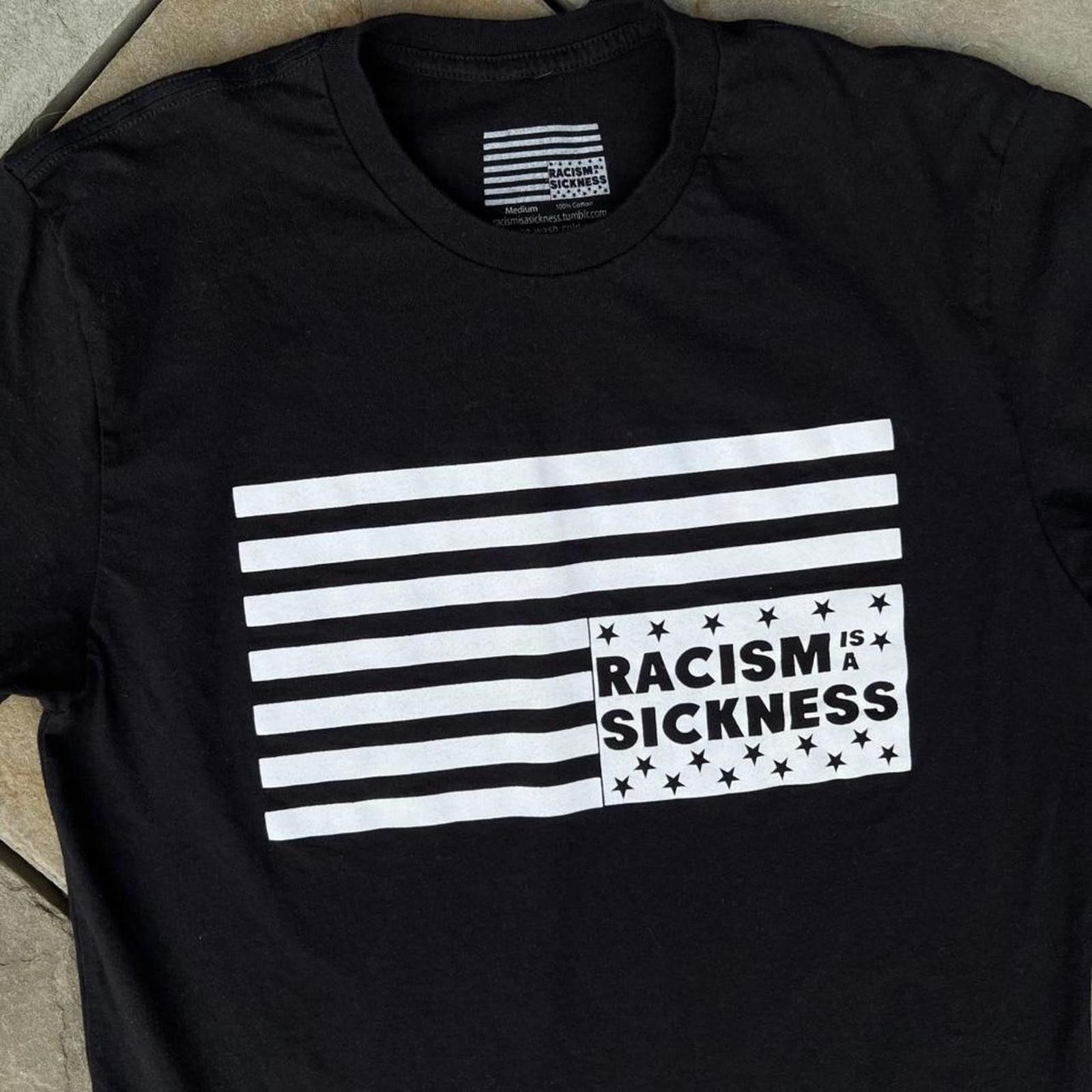 Other Black “Racism Is A Sickness” brand graphic tee Size US M / EU 48-50 / 2 - 2 Thumbnail
