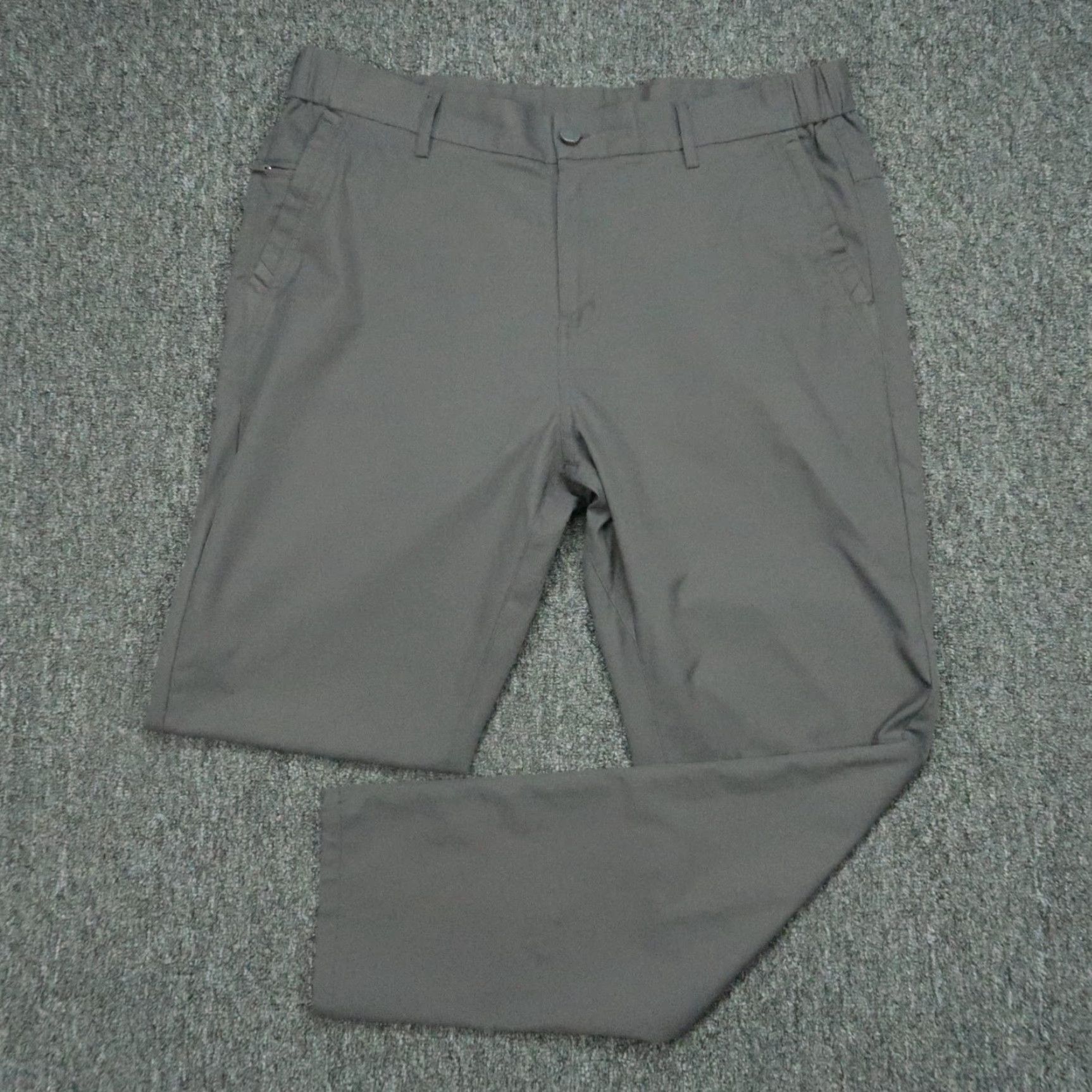 Vintage Jack Archer Pants Men 35x30 Charcoal Gray Jetsetter Tech Chino Trouser Travel Casual Workwear Summer Spring Fall 35in Gray Regular George? Size US 35 - 2 Thumbnail