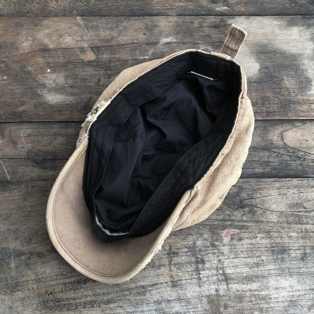Japanese Brand Y2K Japanese Studded Cadet Faded Distressed Vintage Hat Size ONE SIZE - 8 Thumbnail