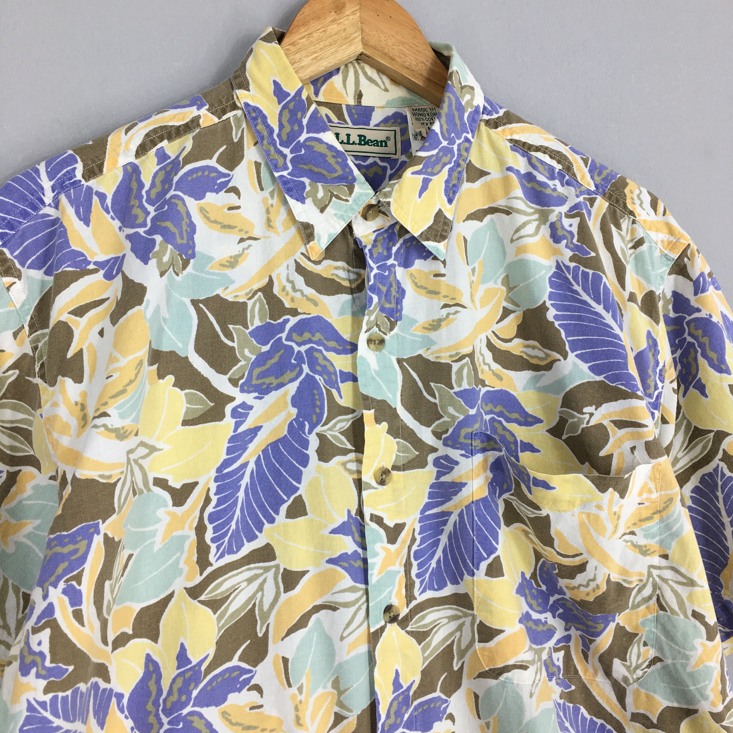 L.L. Bean Vintage 80s LL Bean Hawaii Aloha Flower Shirt Medium Size US M / EU 48-50 / 2 - 3 Thumbnail
