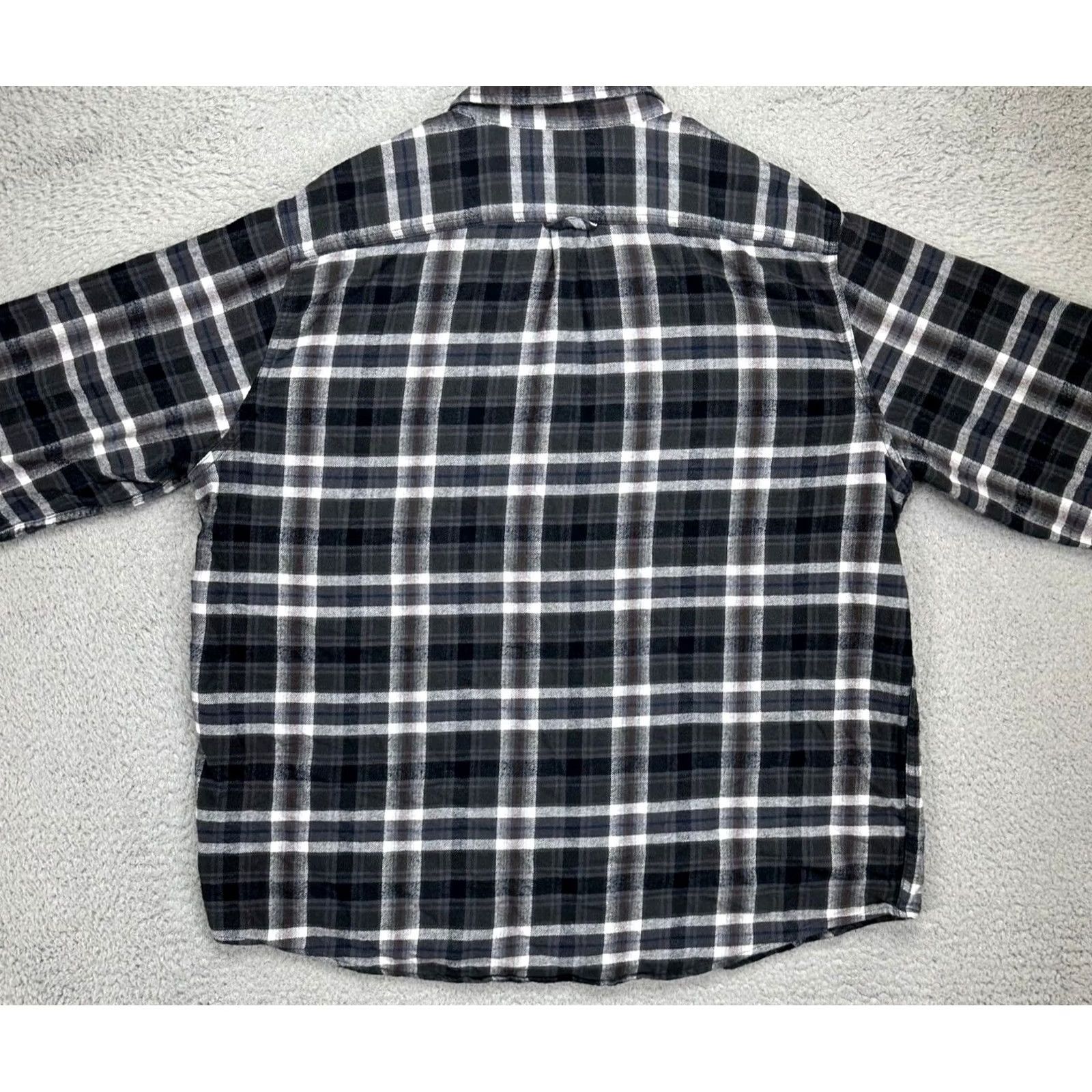 Vintage Woolrich Shirt Mens 2XL Gray Check Flannel 100% Cotton Button Up Long Sleeve Size US XXL / EU 58 / 5 - 4 Thumbnail