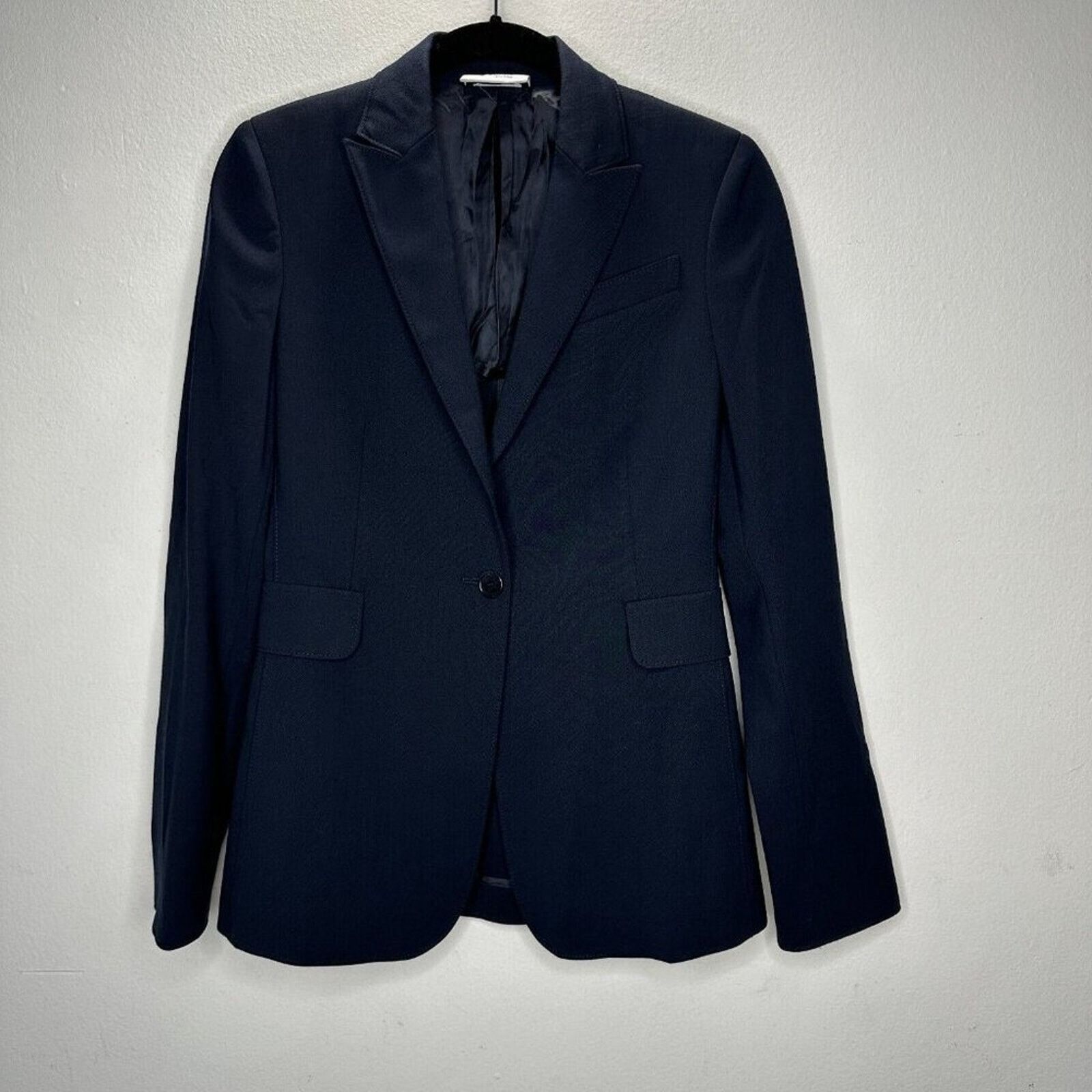 Akris Akris Punto Black Single Button Front Flap Pockets Blazer 2 Size XS / US 0-2 / IT 36-38 - 12 Thumbnail