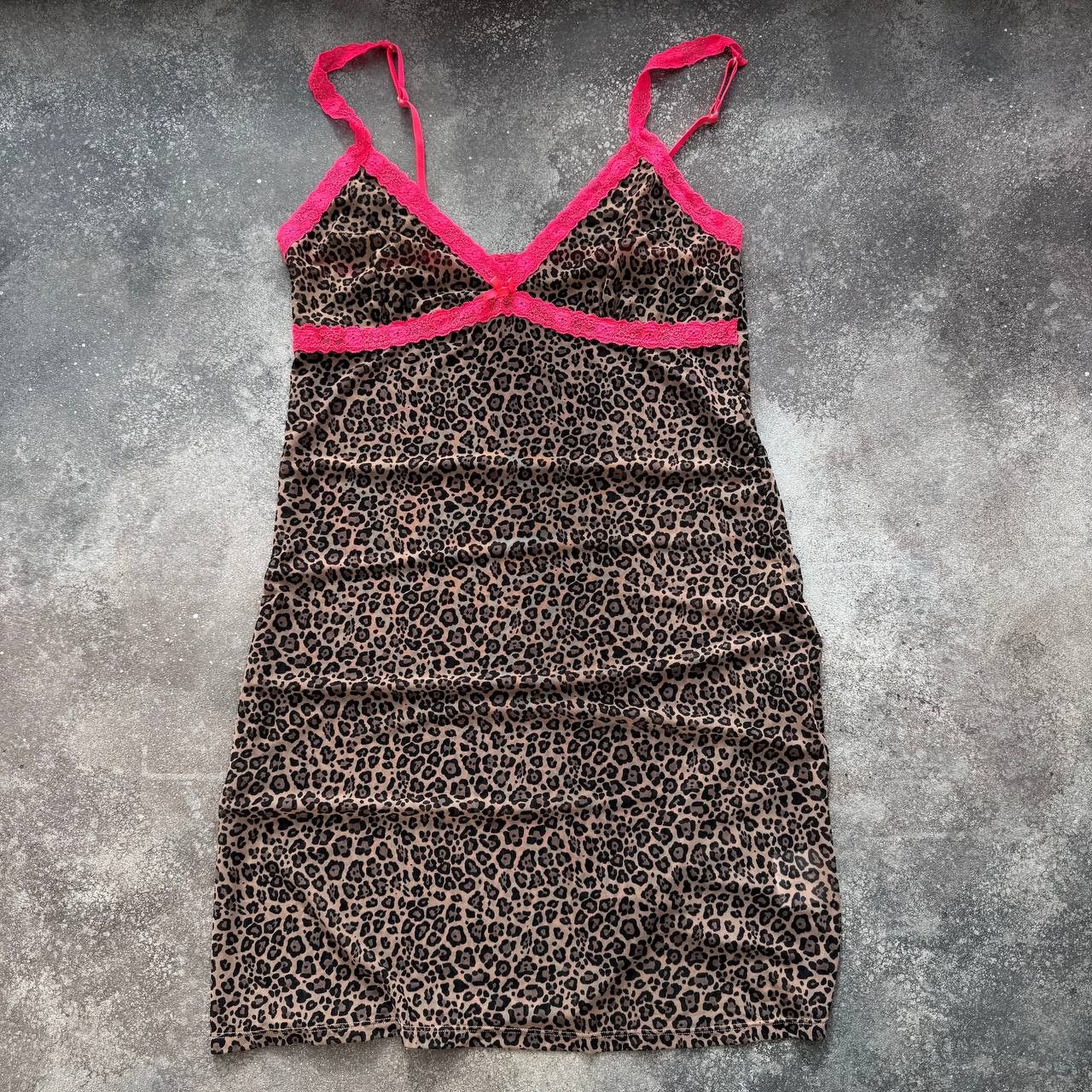 Hysteric Glamour 2000's Aesthetic Vintage Sexy Leopard Mesh Dress Size XL / US 12-14 / IT 48-50 - 1 Thumbnail