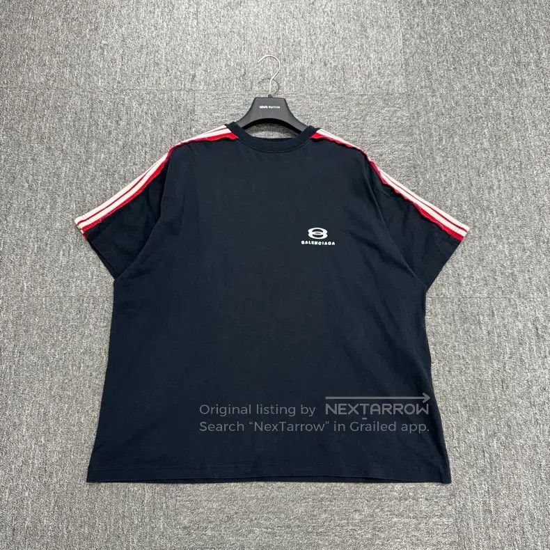 Balenciaga Balenciaga Double Ring Embroidered Striped Short Sleeve Size US M / EU 48-50 / 2 - 1 Thumbnail