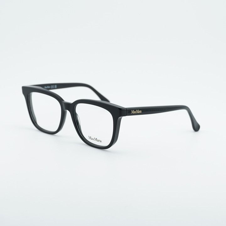 Max Mara Max Mara MM5095 001 Eyeglasses Black 51mm Square Frame Size ONE SIZE - 1 Thumbnail
