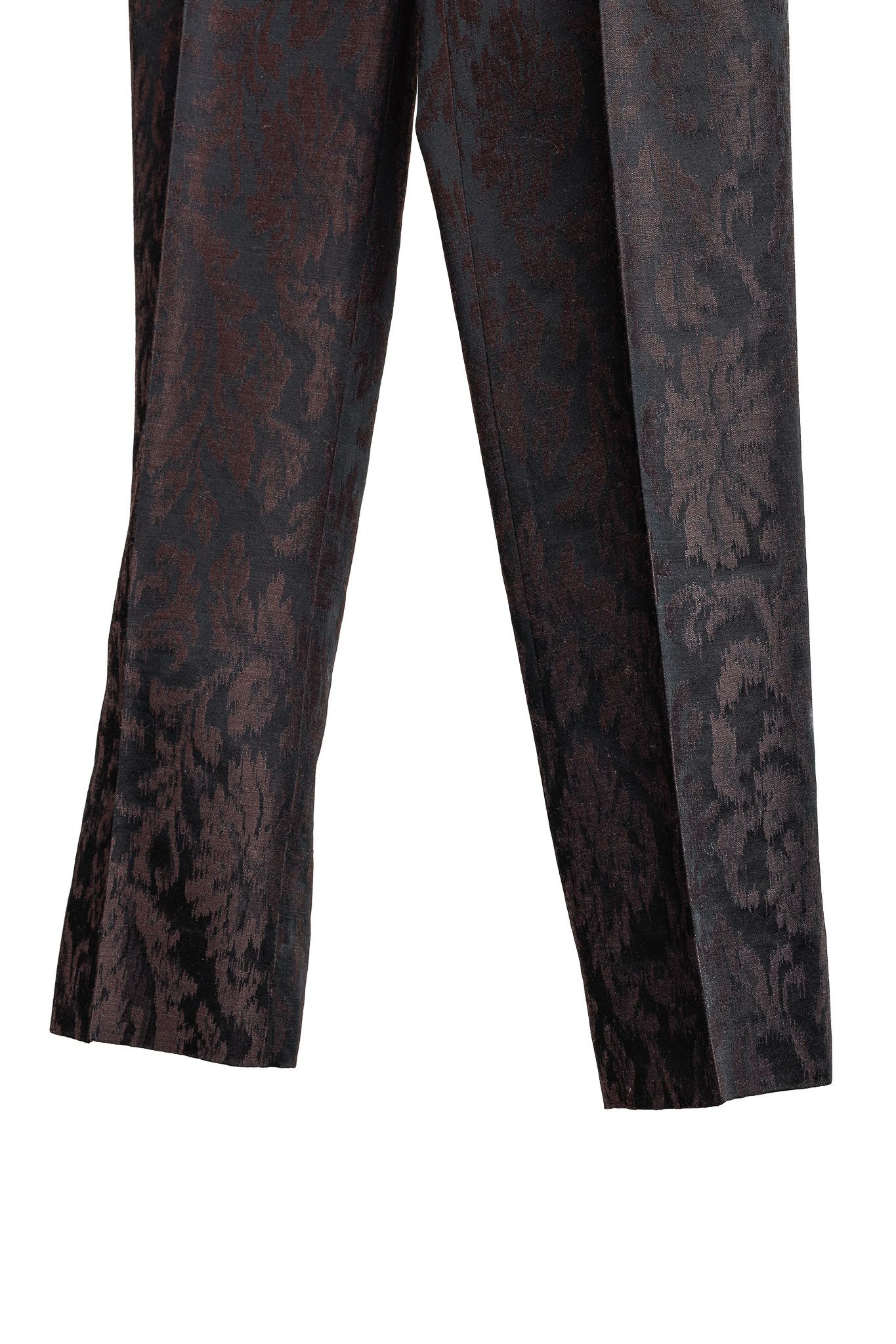 Gucci Gucci AW/12 Burgundy Floral-Jacquard Holiday Pants Size 30" / US 8 / IT 44 - 6 Thumbnail