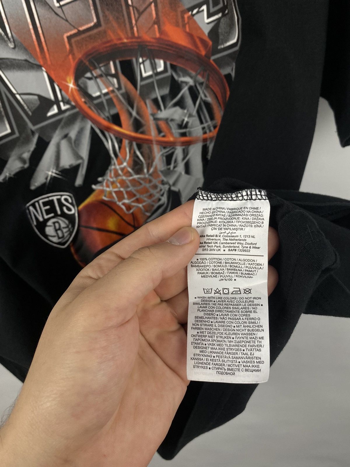 Nike 🏀 Nike Brooklyn NETS t-shirt basketball rare retro hype Y2K Size US L / EU 52-54 / 3 - 8 Thumbnail