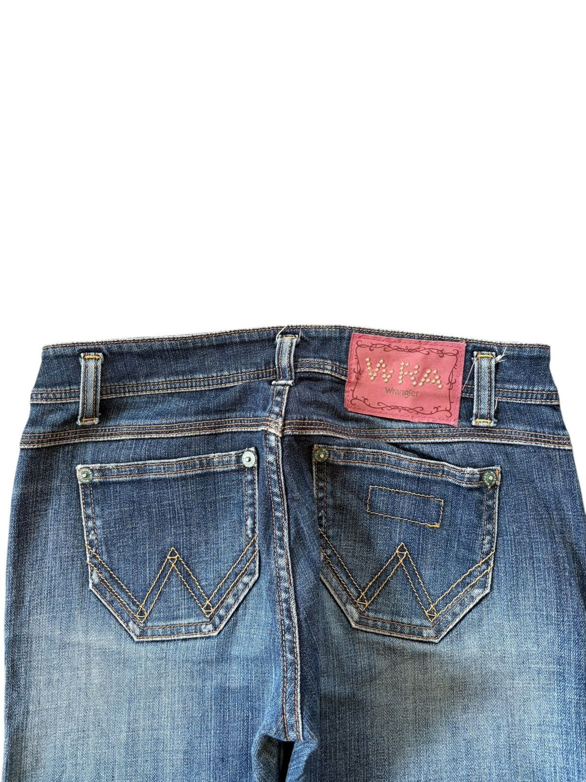Wrangler Vintage Wrangler Faded Wash Low Rise Flare Jeans Size 29" - 4 Thumbnail