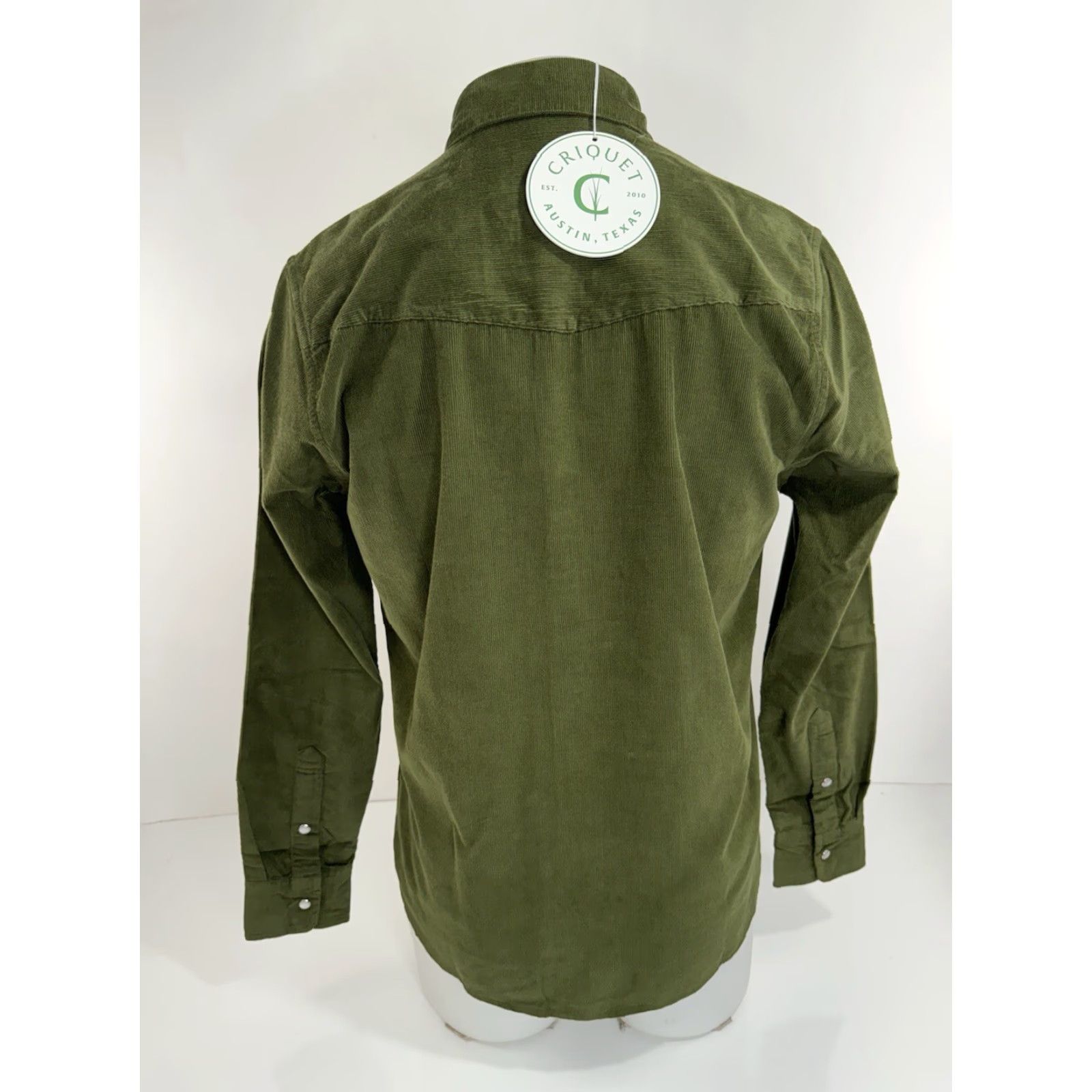 Vintage Criquet Austin - NEW w TAG - Corduroy Pearl Snap Western Mens S Shirt GreenVintage Western Shirt Mens S Corduroy Pearl Snap Criquet Austin Size US S / EU 44-46 / 1 - 3 Thumbnail