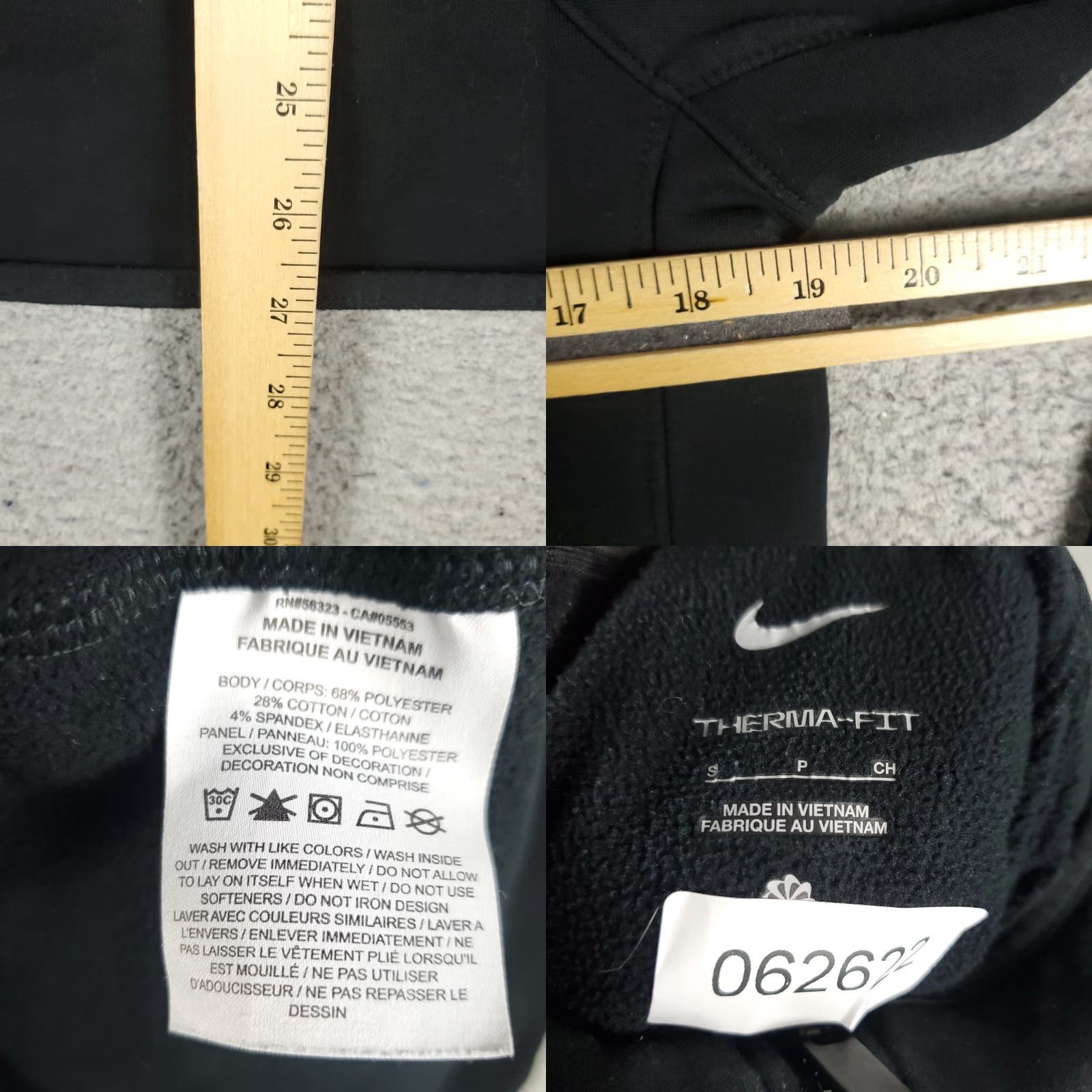 Nike Nike Hoodie Mens Small Black Therma Fit Full Zip Up Sweatshirt Jacket Size US S / EU 44-46 / 1 - 8 Thumbnail