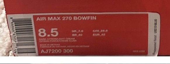 Nike NIKE AIR MAX 270 BOWFIN SNEAKERS - RUNNING SHOES Size 8.5 Size US 8.5 / EU 41-42 - 6 Thumbnail
