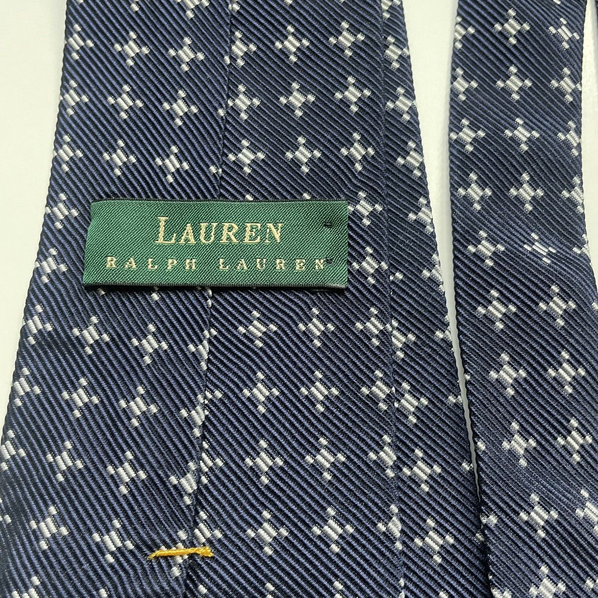 Polo Ralph Lauren Ralph Lauren Blue and White Green Label Geometric Tie Size ONE SIZE - 10 Thumbnail