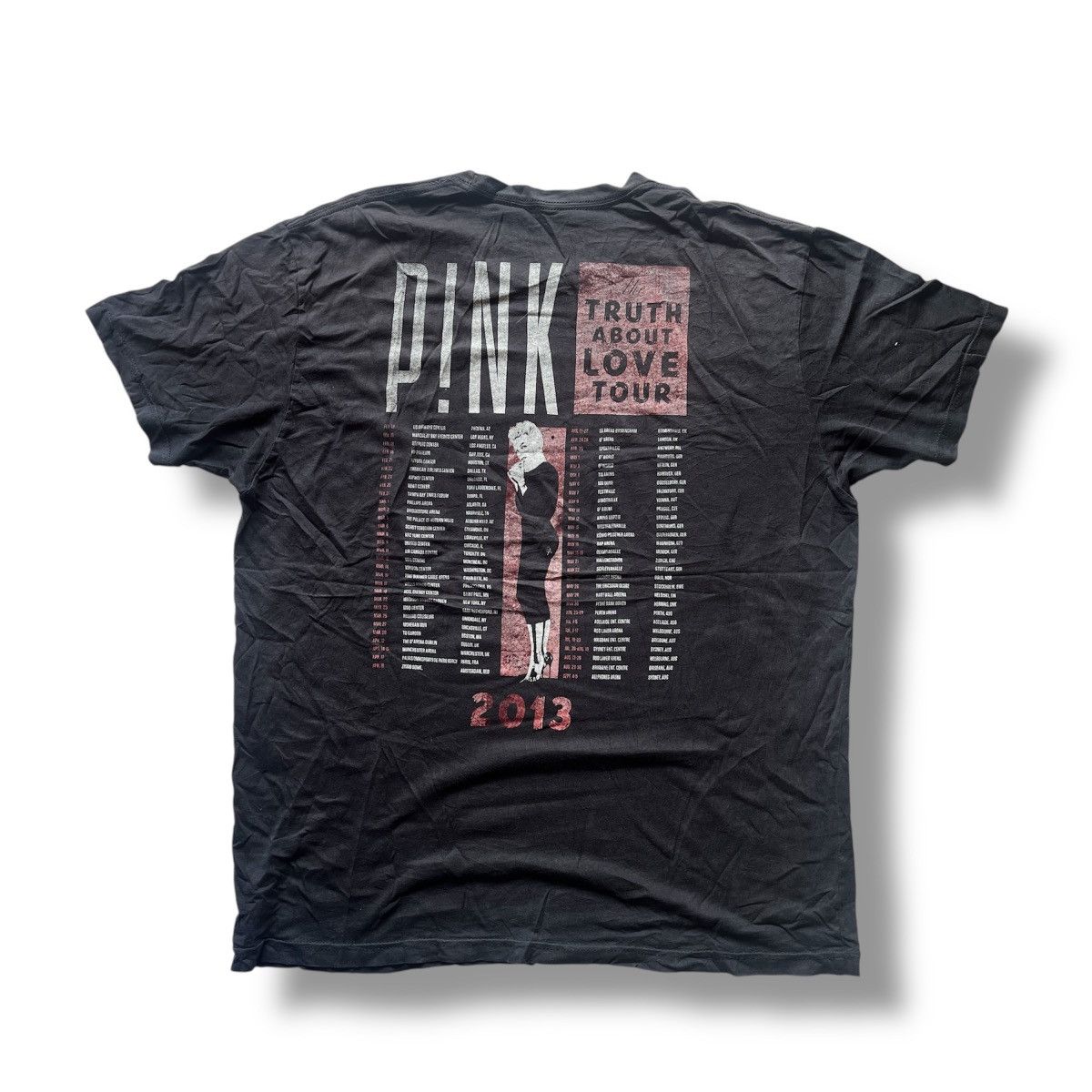 Band Tees × Vintage Thrashed Distressed Faded Pink Tour Concert Size US L / EU 52-54 / 3 - 2 Thumbnail