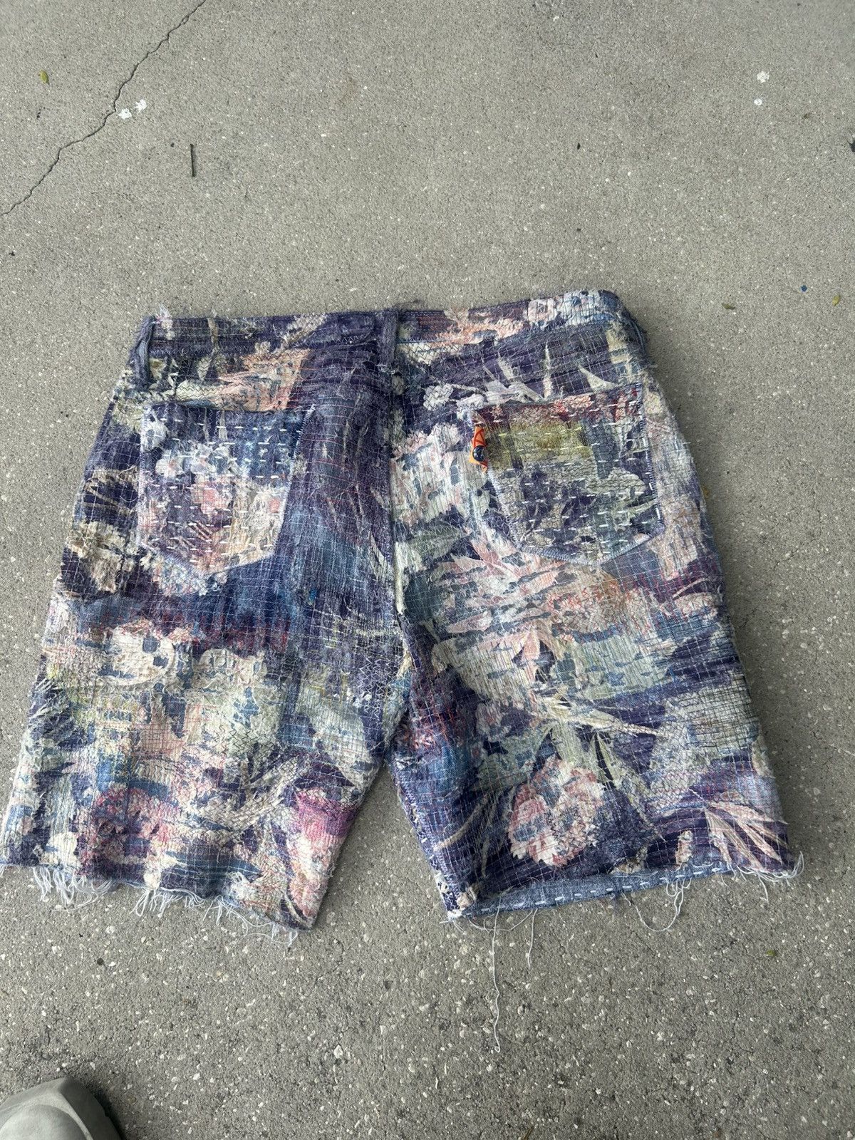 Other 1/1 Your World distressed repaired boro denim shorts Size US 42 / EU 58 - 4 Thumbnail