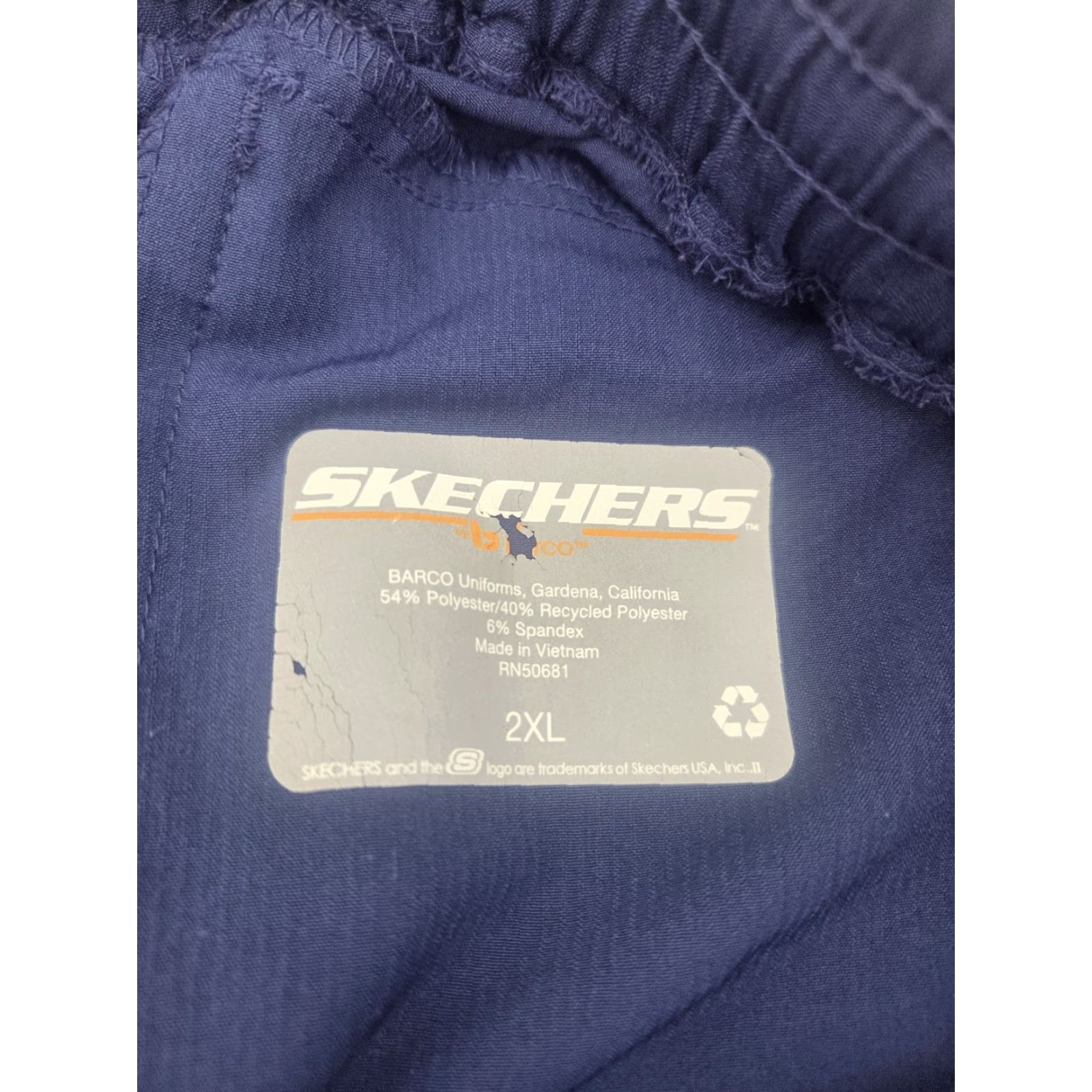 SKECHERS Skechers By Barco Scrub Pants Womens 2XL Blue Cargo Pocket Medical Caregiver Size 40" / US 18 - 4 Thumbnail