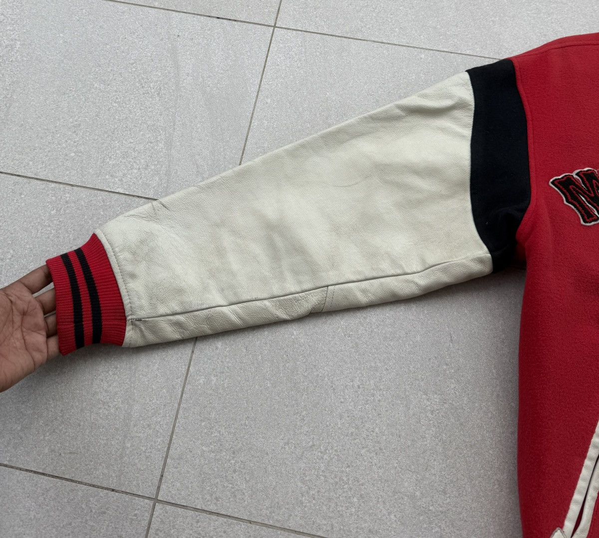 MasterPiece VTG MASTERPIECE Varsity Wool Leather Sleeve Letterman Jacket Size US L / EU 52-54 / 3 - 13 Thumbnail