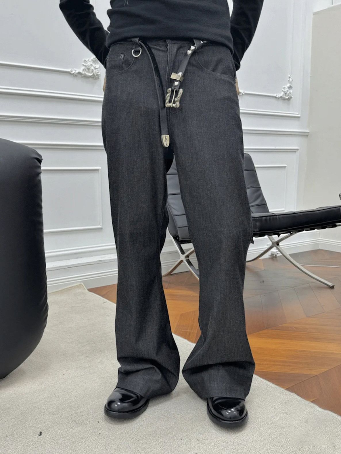 Japanese Brand × Vintage Streetwear Straight Loose Suit Pants Size US 31 - 1 Thumbnail