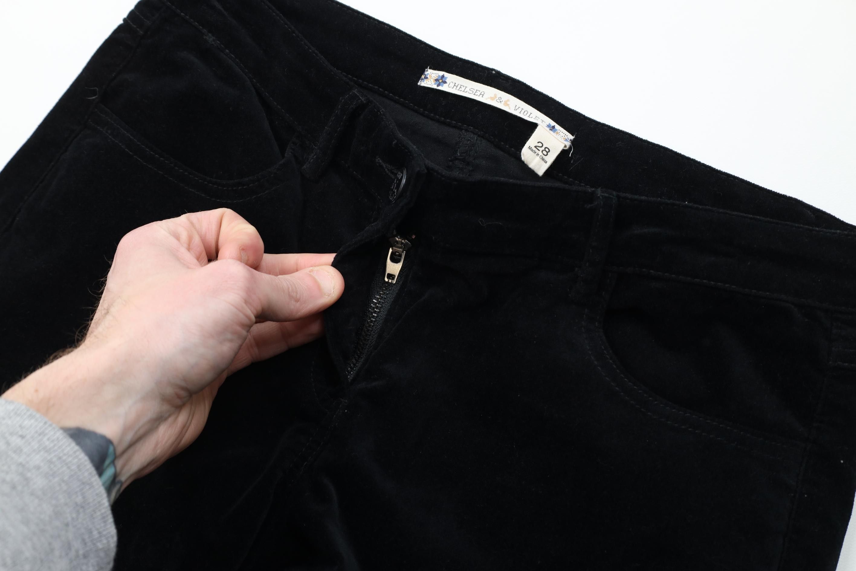 Vintage Vintage Y2K Streetwear Fringed Velour Wide Leg Pants Size 28" / US 6 / IT 42 - 8 Thumbnail