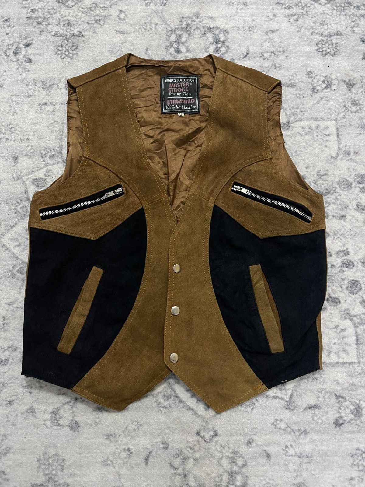 Leather VINTAGE RIDER STYLE RACING TEAM SLEEVELESS LEATHER Size US M / EU 48-50 / 2 - 1 Thumbnail